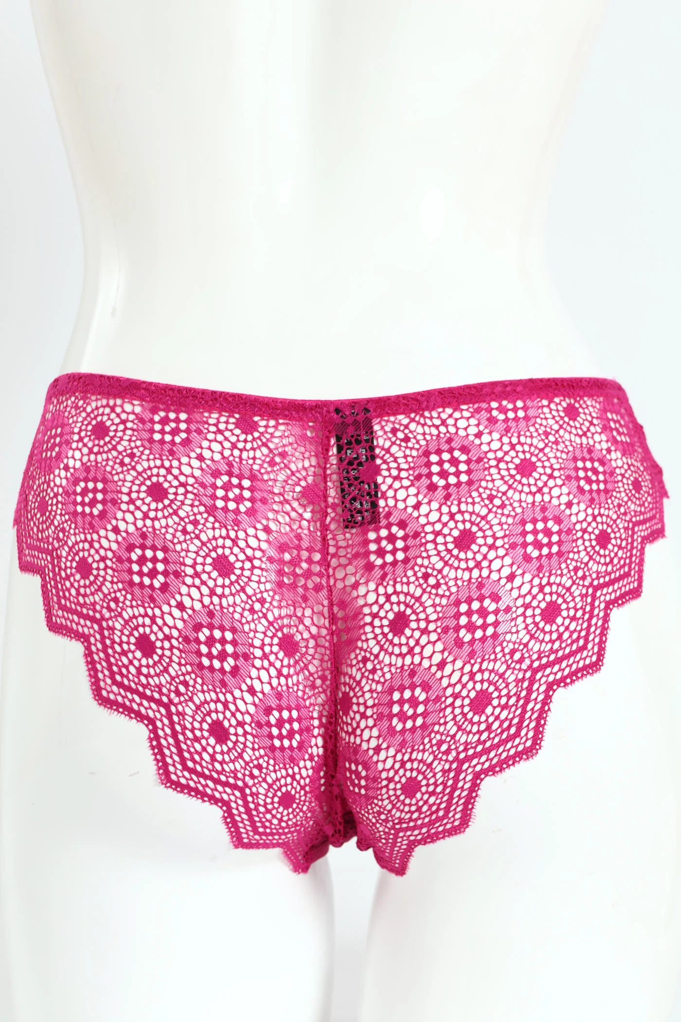 Stappy Lace Brazilian Panty - Fuchsia - Image 2