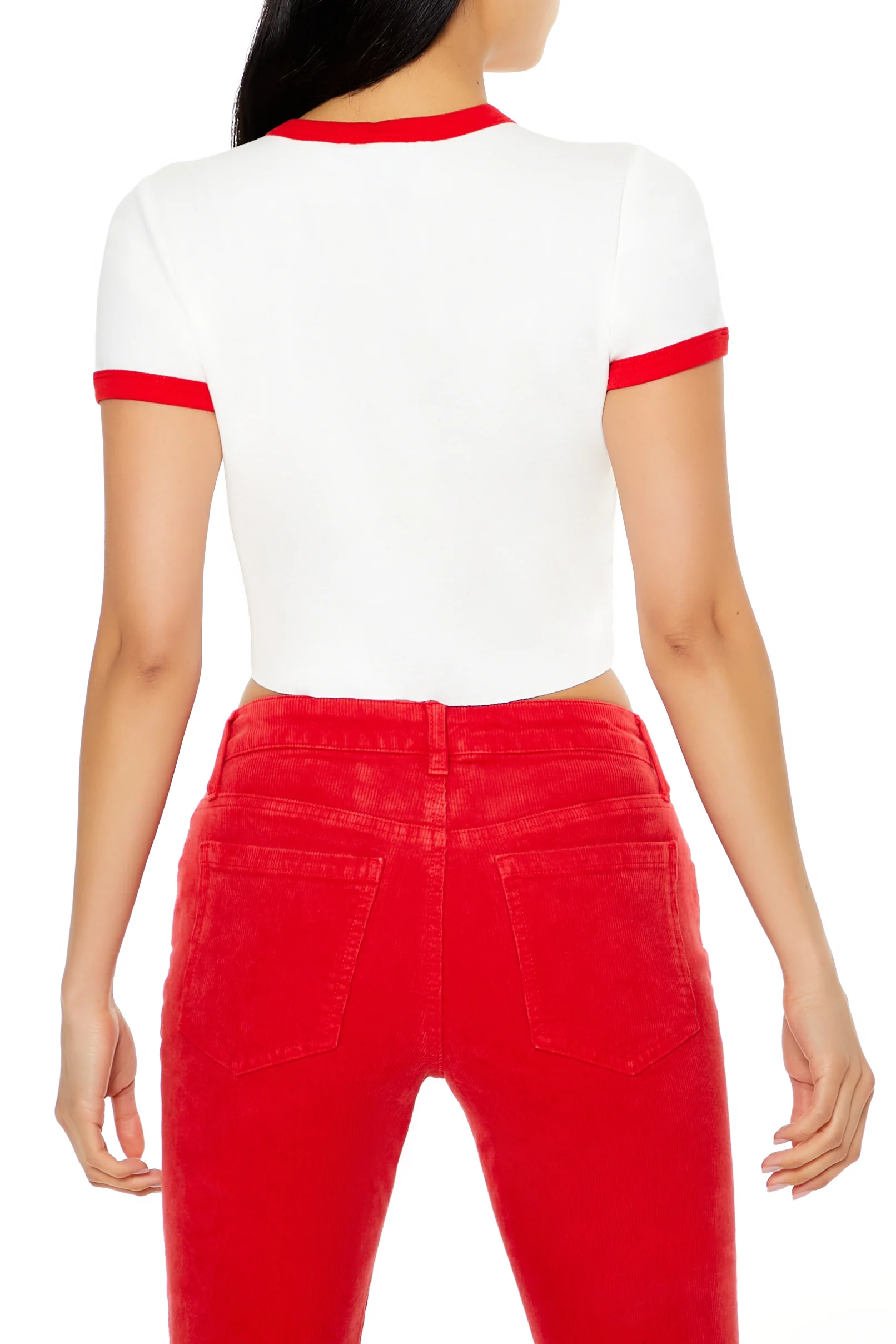 Star Girl Ringer Baby Tee - White - Image 4