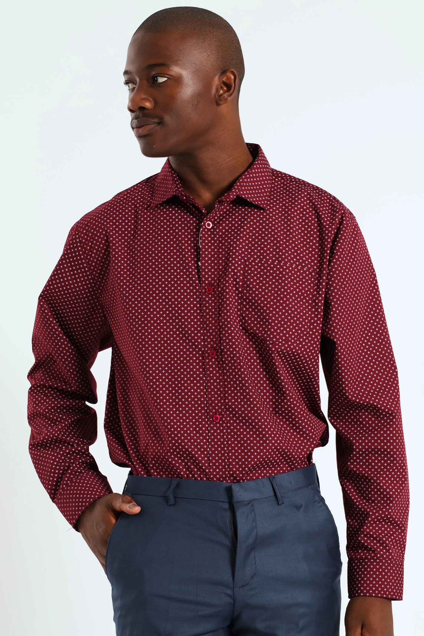 Star Shirt - Burgundy - Image 2