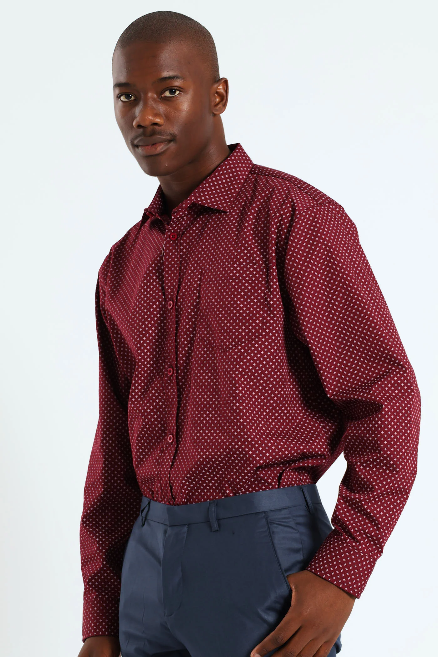 Star Shirt - Burgundy - Image 3