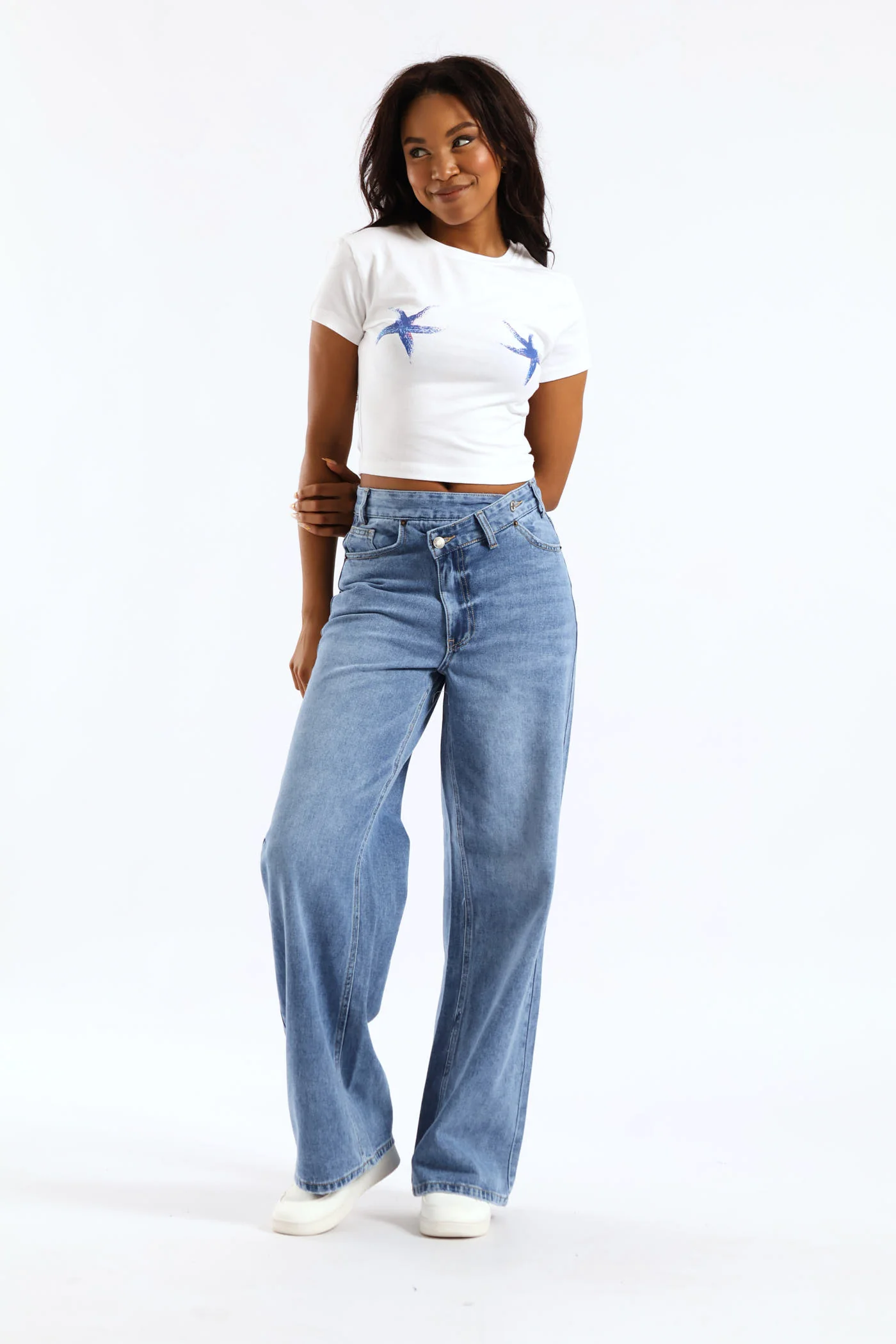 Starfish Bra Printed Tee - White - Image 4