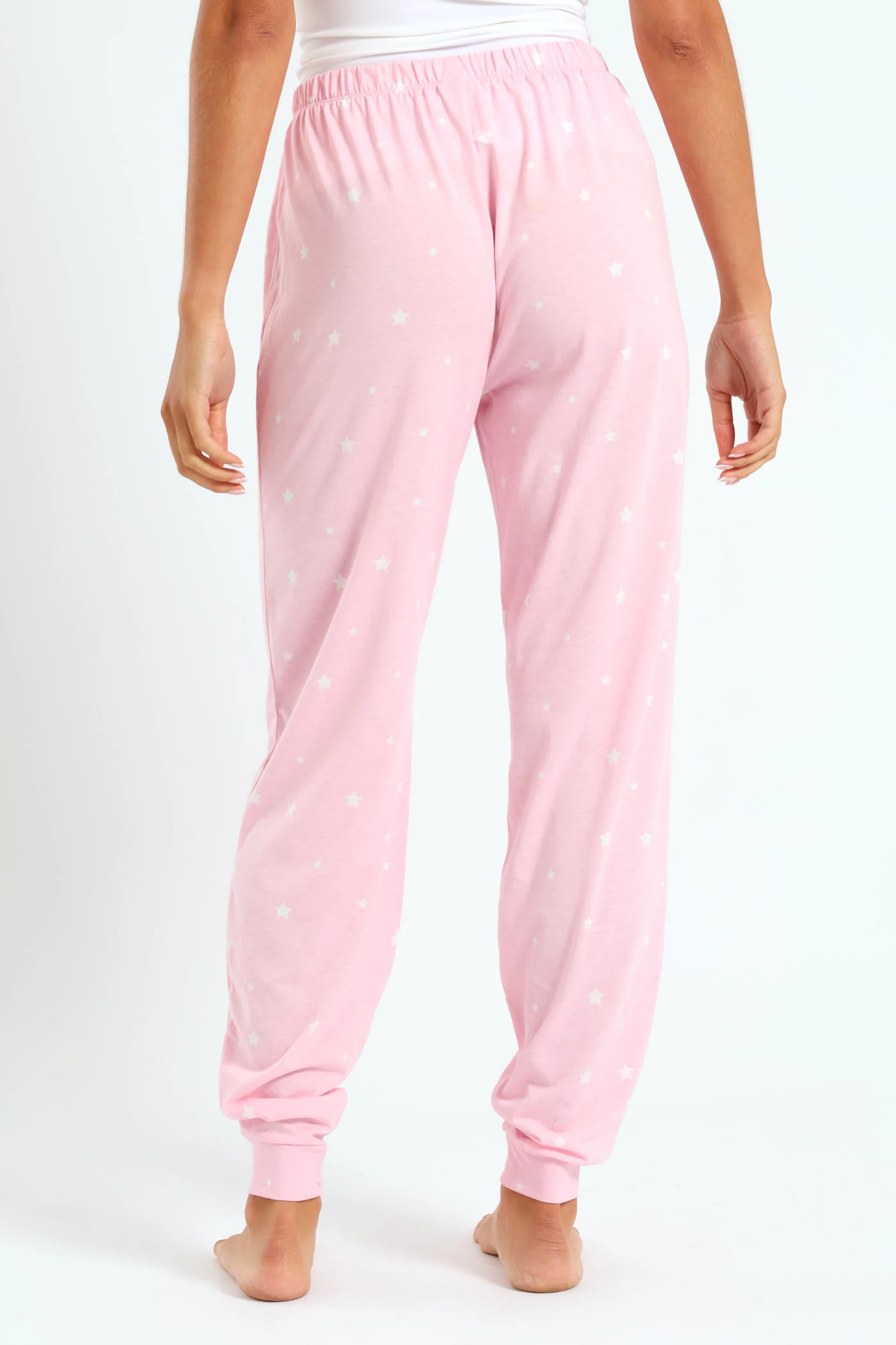 Stars Knit Jogger - Pink - Image 3
