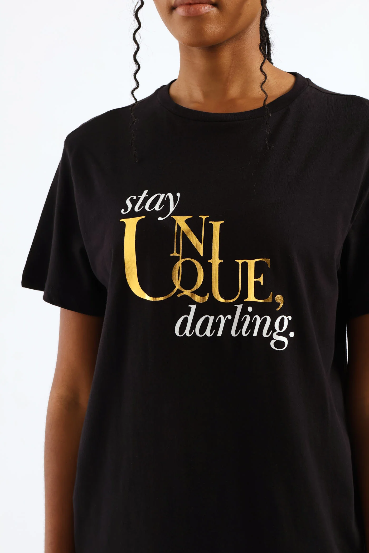 Stay Unique Darling Tee - Black - Image 2