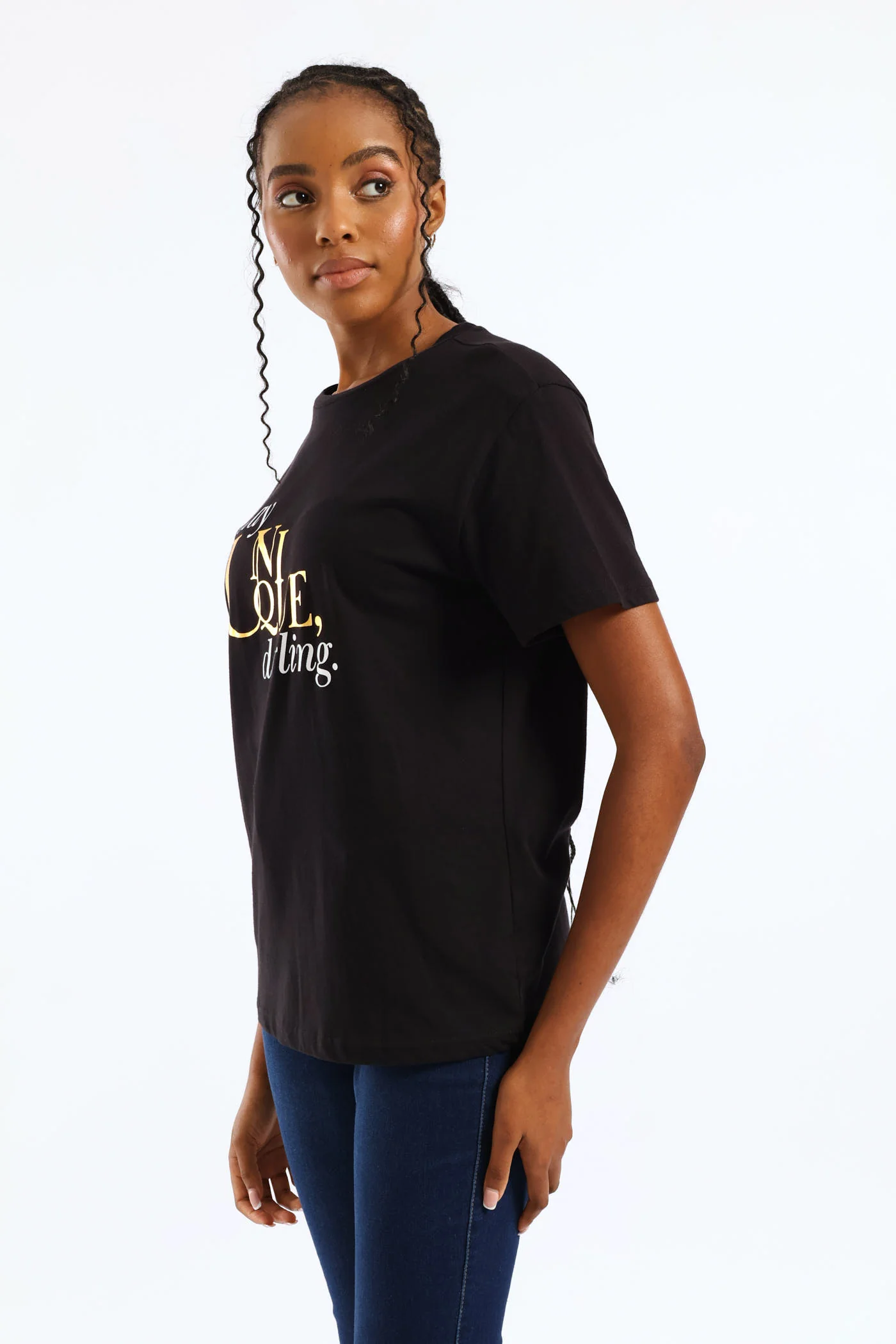 Stay Unique Darling Tee - Black - Image 3