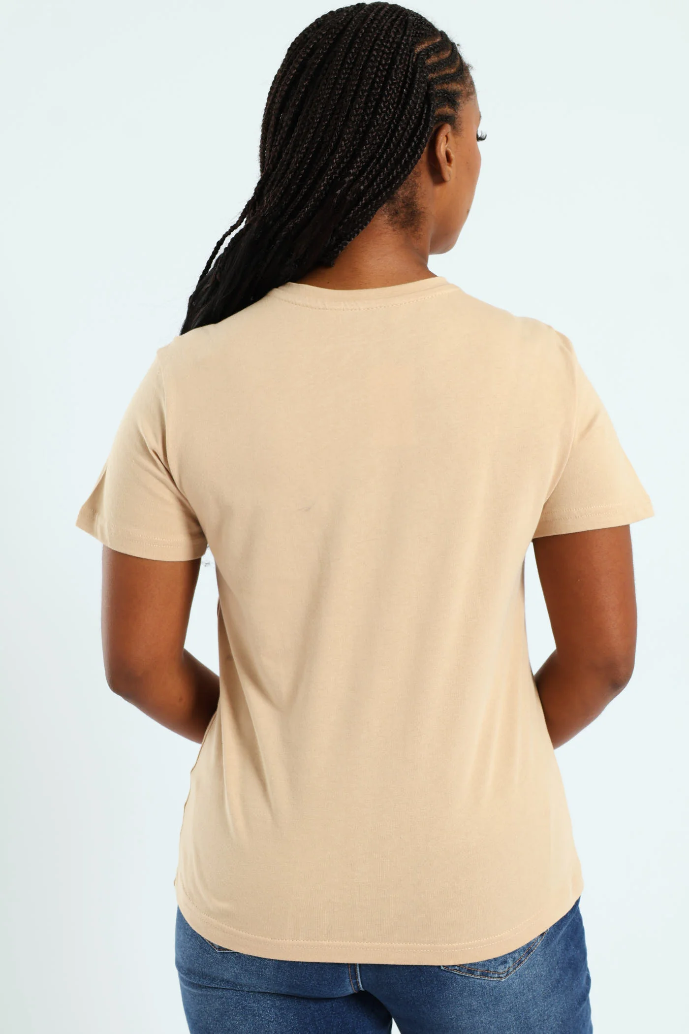 Stay Wild Leopard Frame Tee - Tan - Image 4