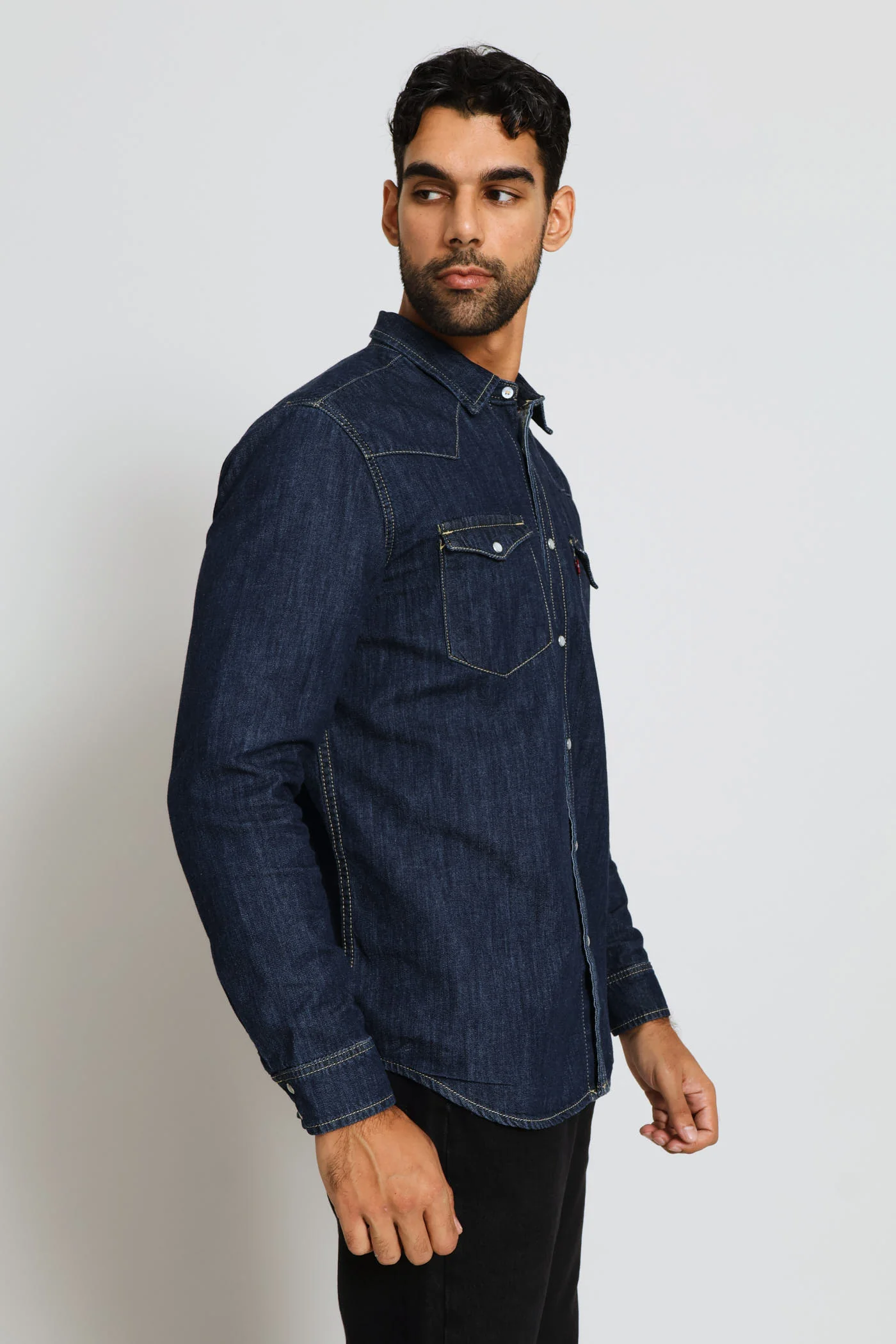 Std Za Classic Western Shirt - Indigo - Image 3