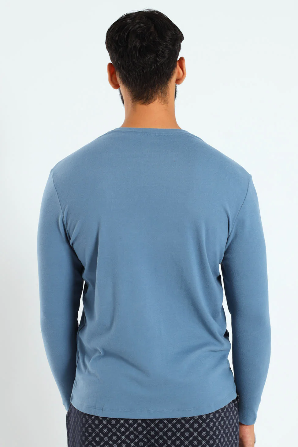 Long Sleeve Interlock Top - Blue - Image 4