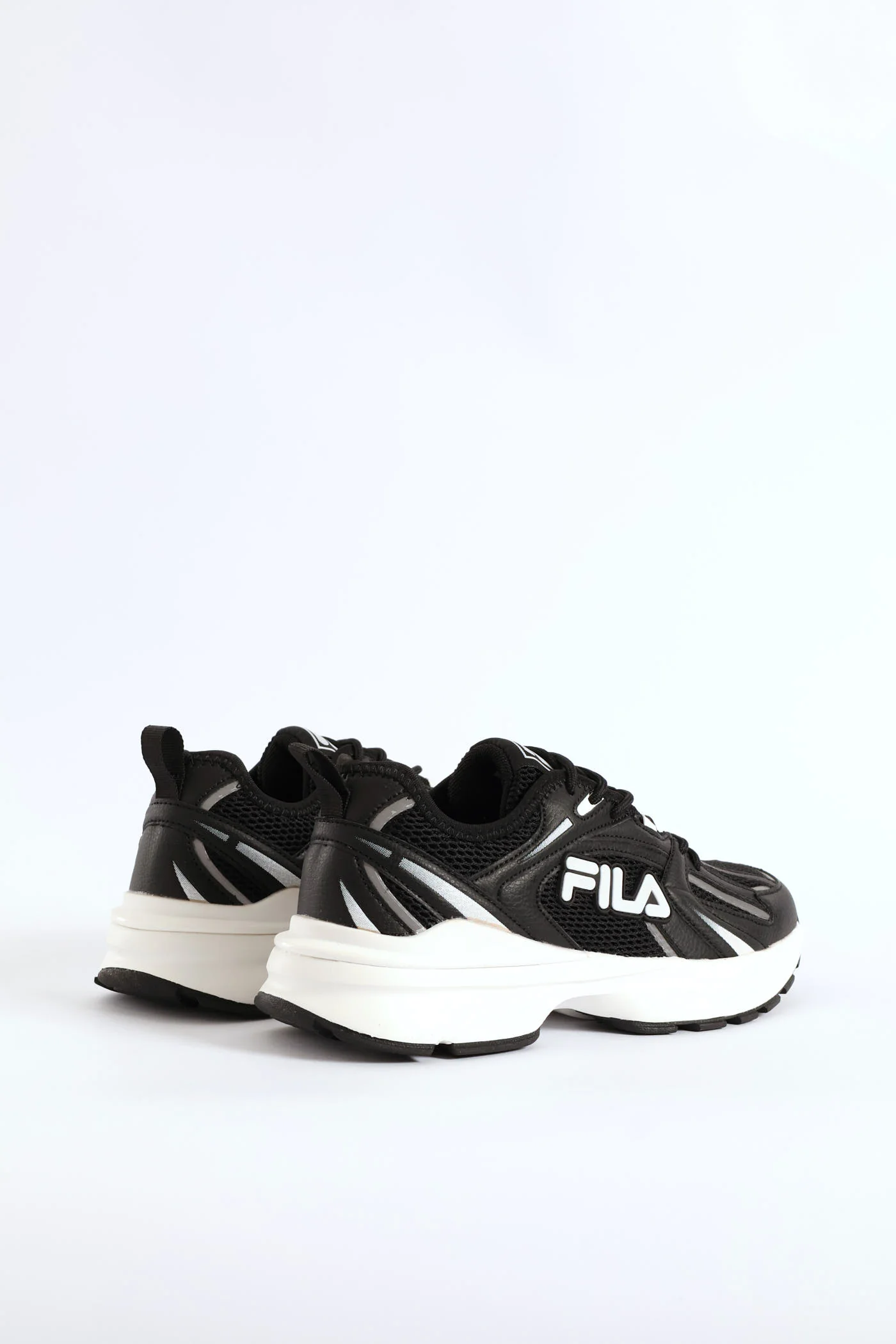 Stevie Lace Up Mesh Trainer - Black/White - Image 4