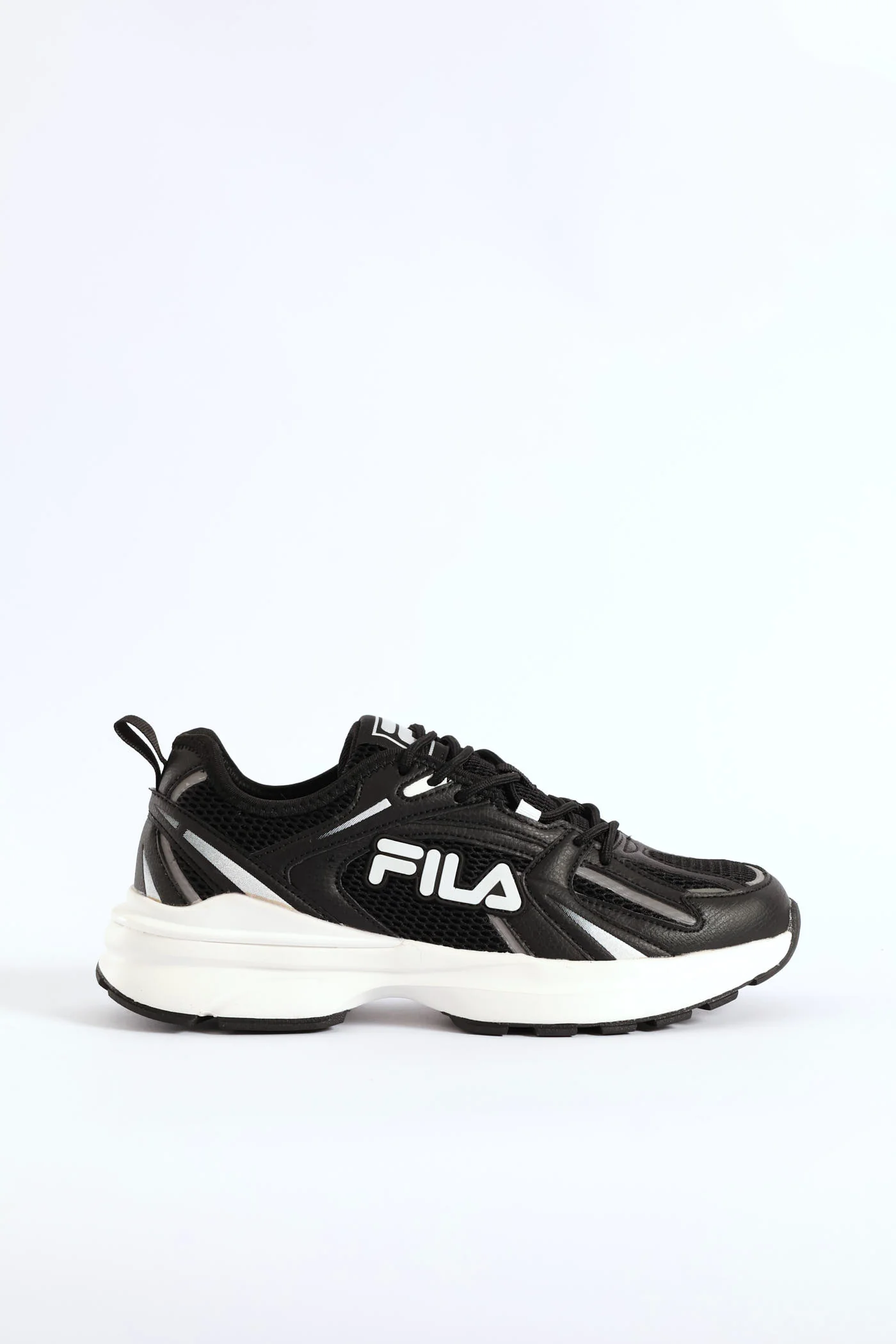 Stevie Lace Up Mesh Trainer - Black/White - Image 5