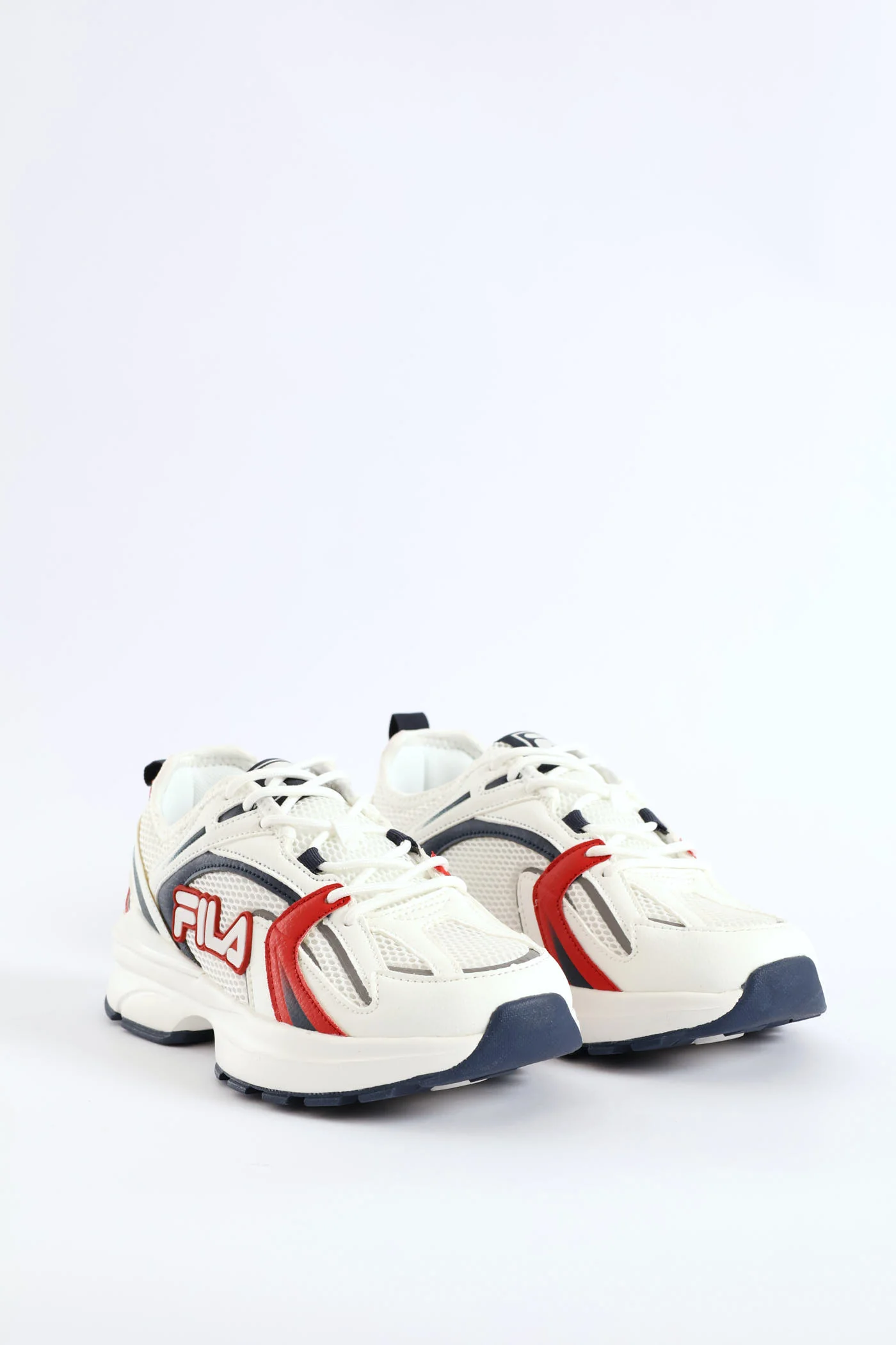 Stevie Lace Up Mesh Trainer - White/Navy - Image 3