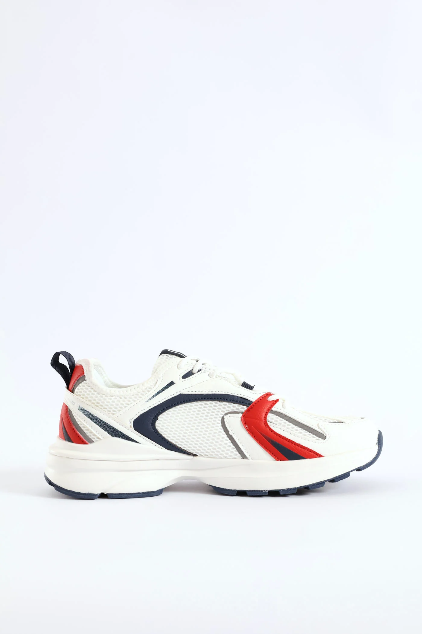Stevie Lace Up Mesh Trainer - White/Navy - Image 5