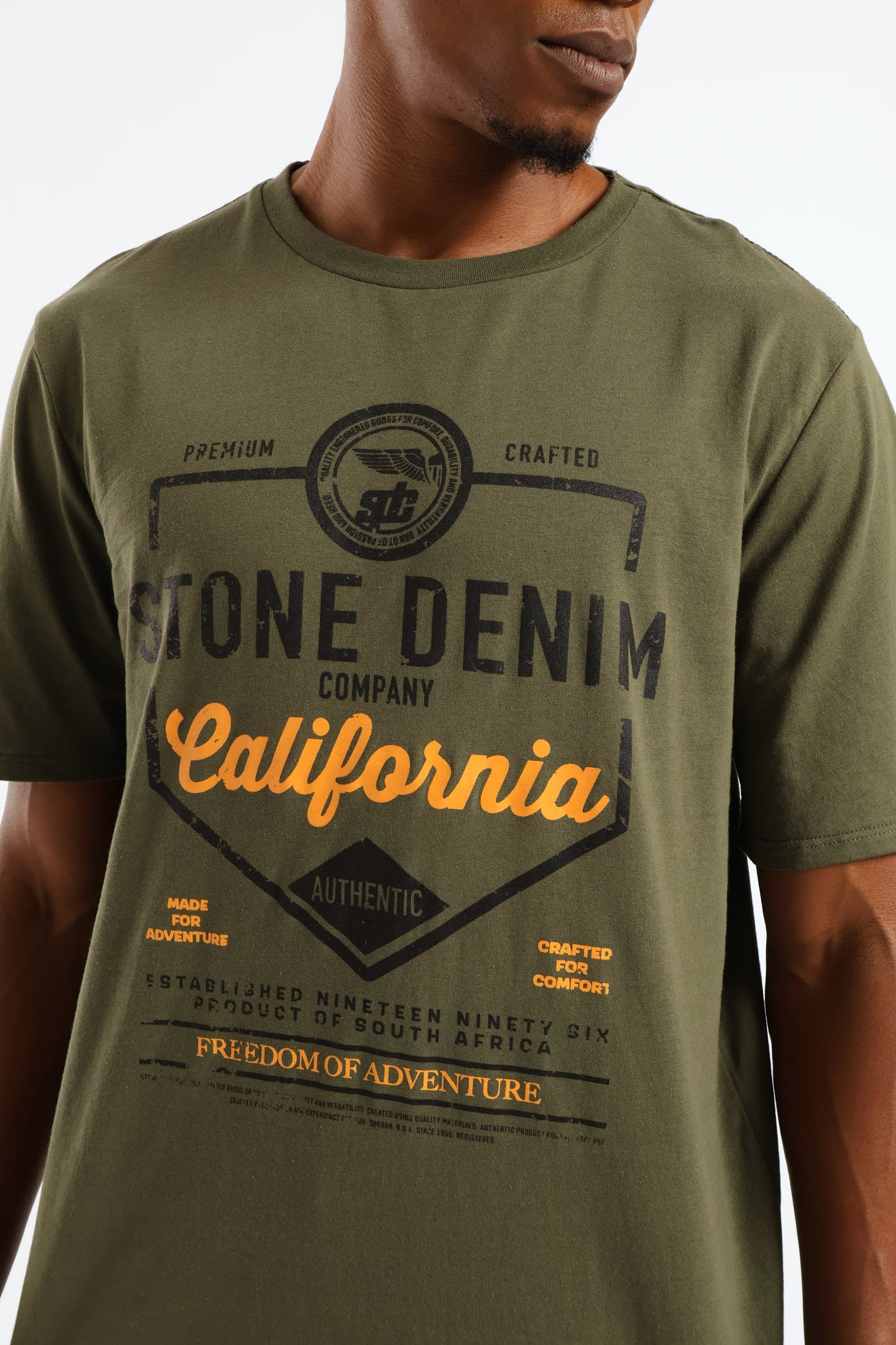 Stone Denim California Tee - Fatigue - Image 2