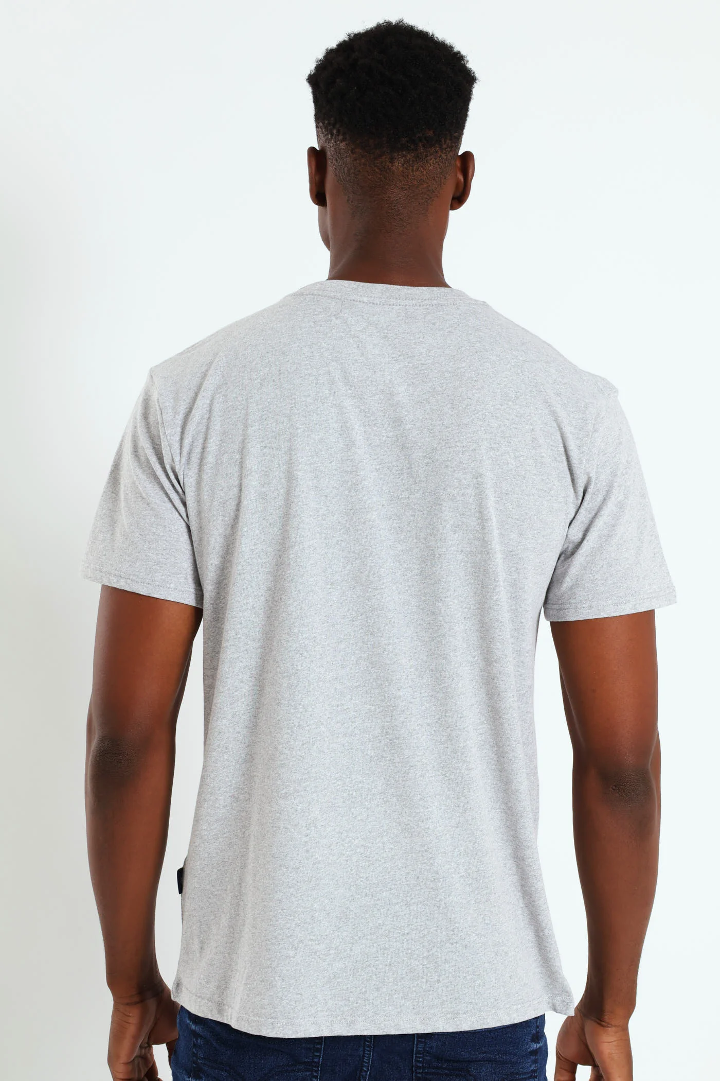 Stone Denim Est.Tee - Grey Melange - Image 3