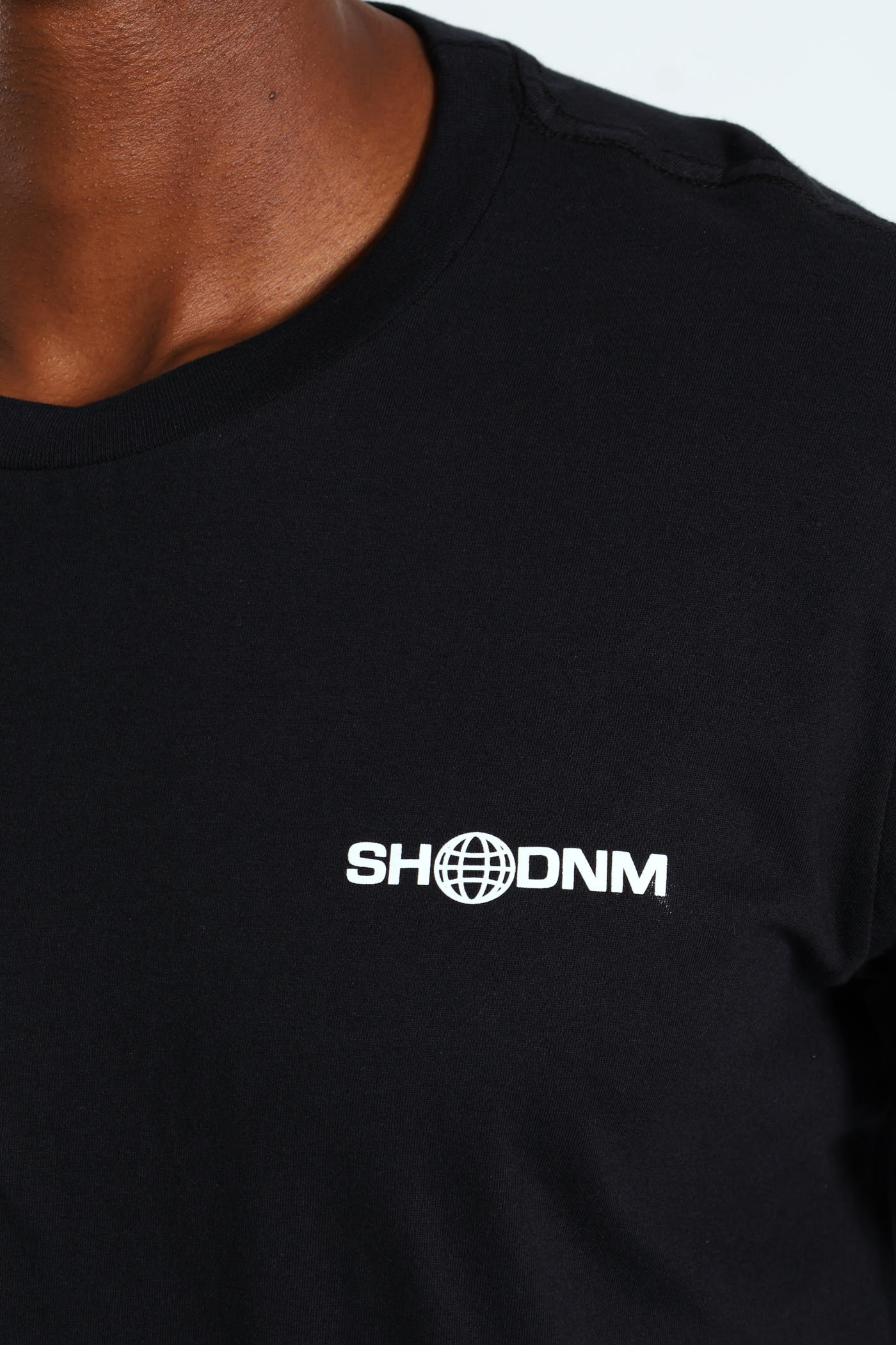 Stone Denim Front & Back Print Tee - Black - Image 4