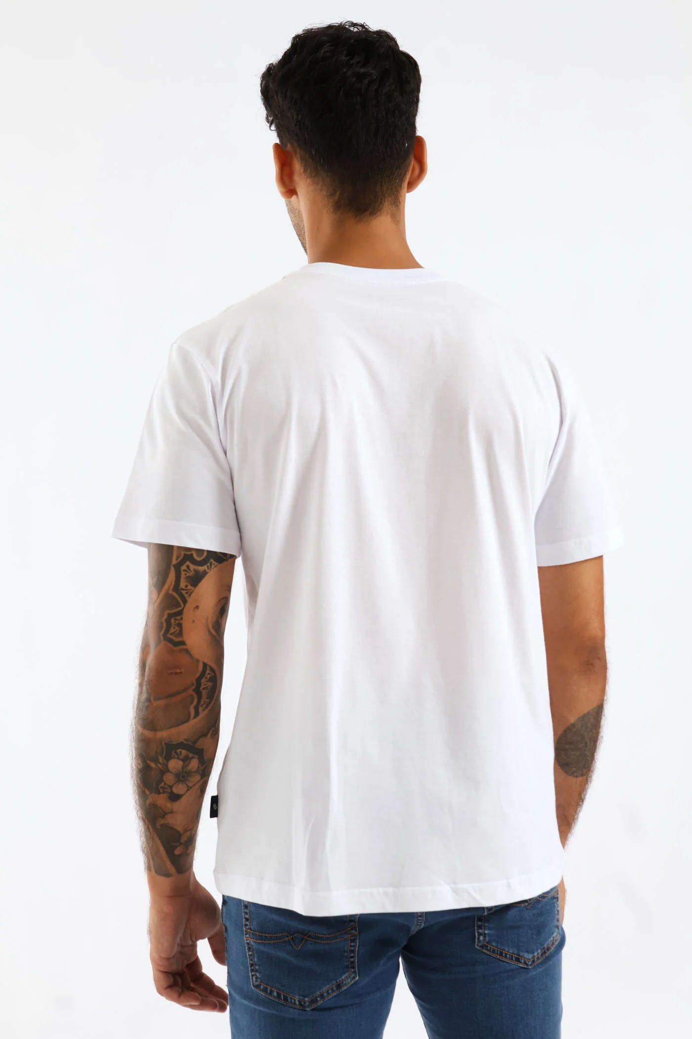 Stone Denim HD Print Tee - White - Image 4