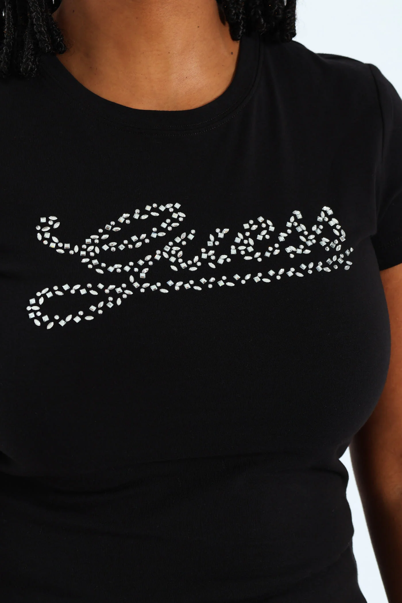 Stone Script Tee - Black - Image 4