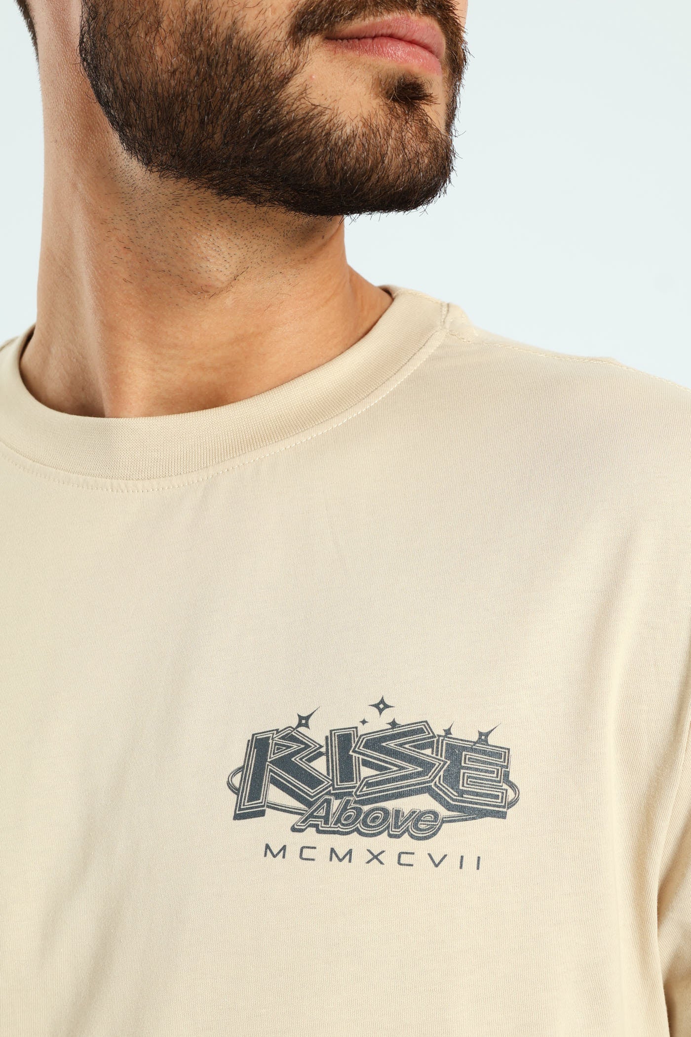Stone Skull Printed Tee - Stone - Image 5