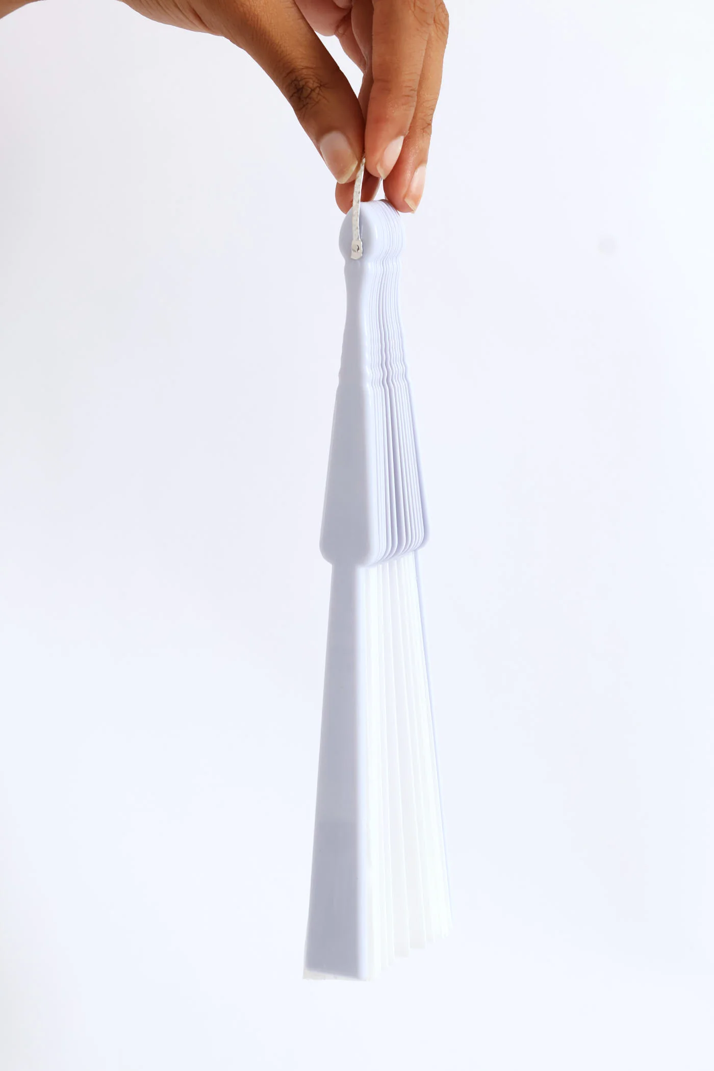 Straight Edge Handheld Fan - Light Blue - Image 3