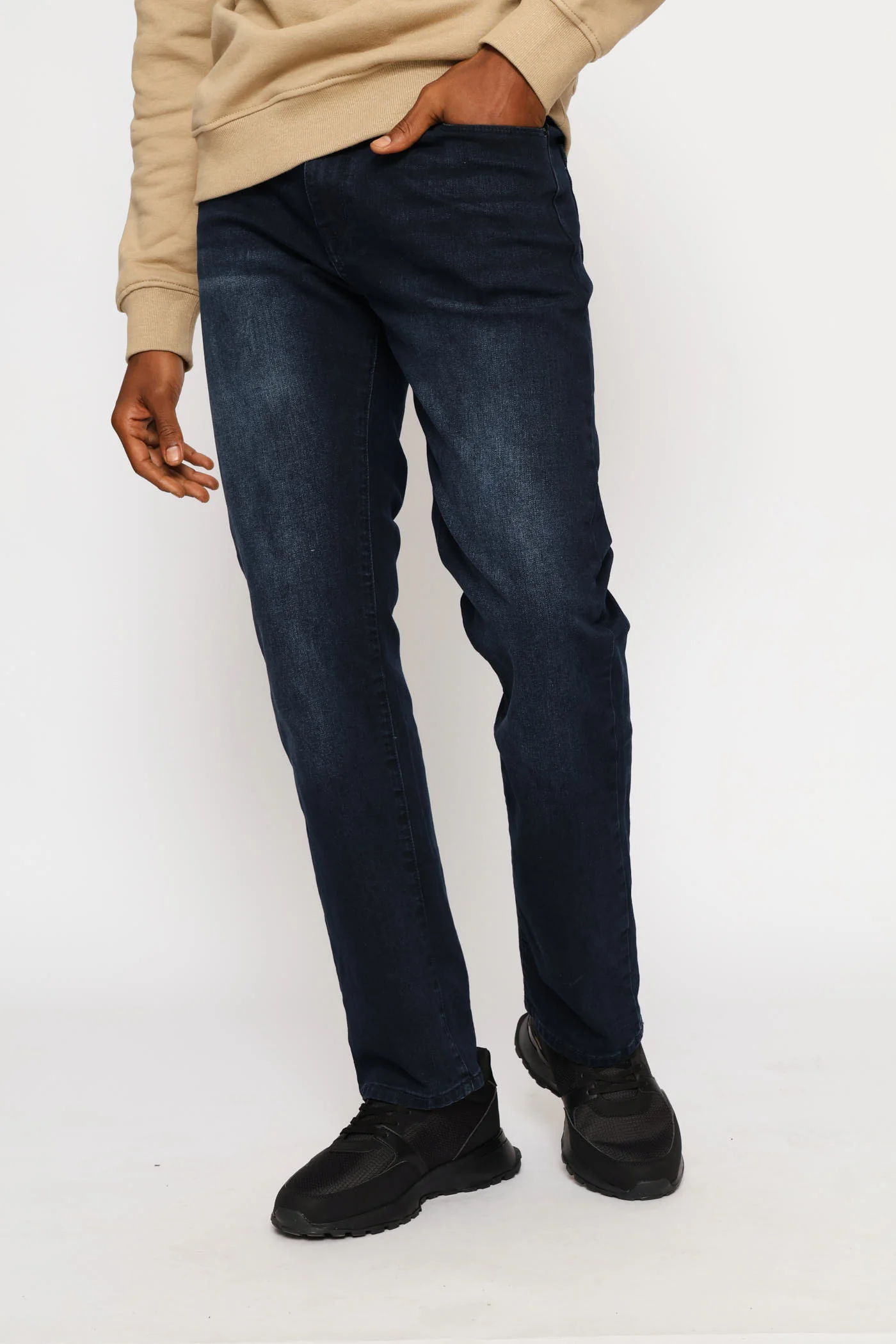 Straight Fashion Denim - Blue/Black - Image 2