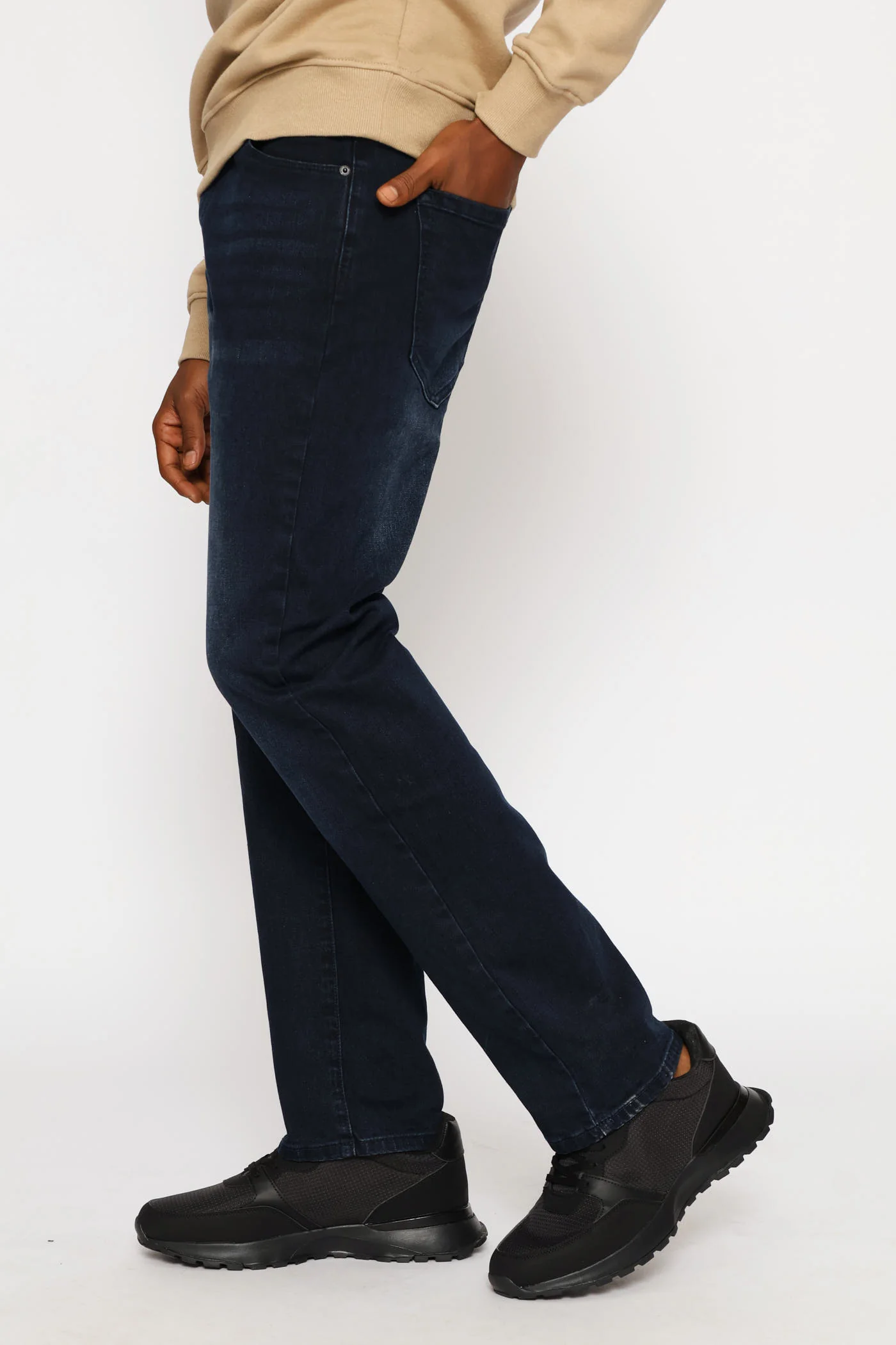 Straight Fashion Denim - Blue/Black - Image 3