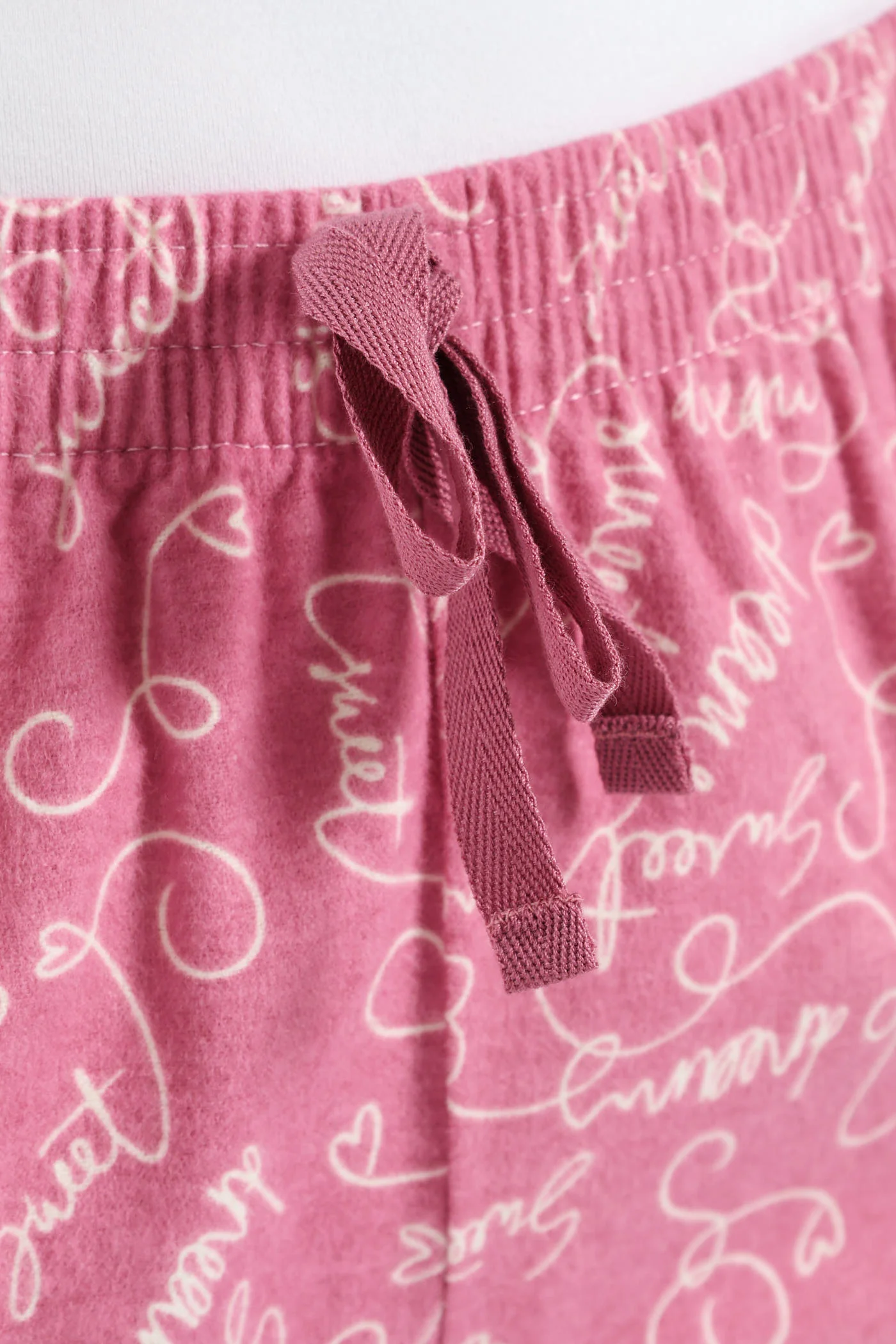 Straight Leg Flannel Scribbles Pants - Pink - Image 2