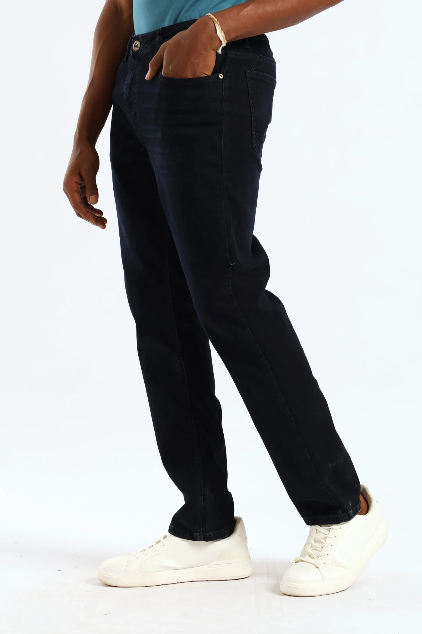 Straight Stretch Denim - Blue/Black - Image 3