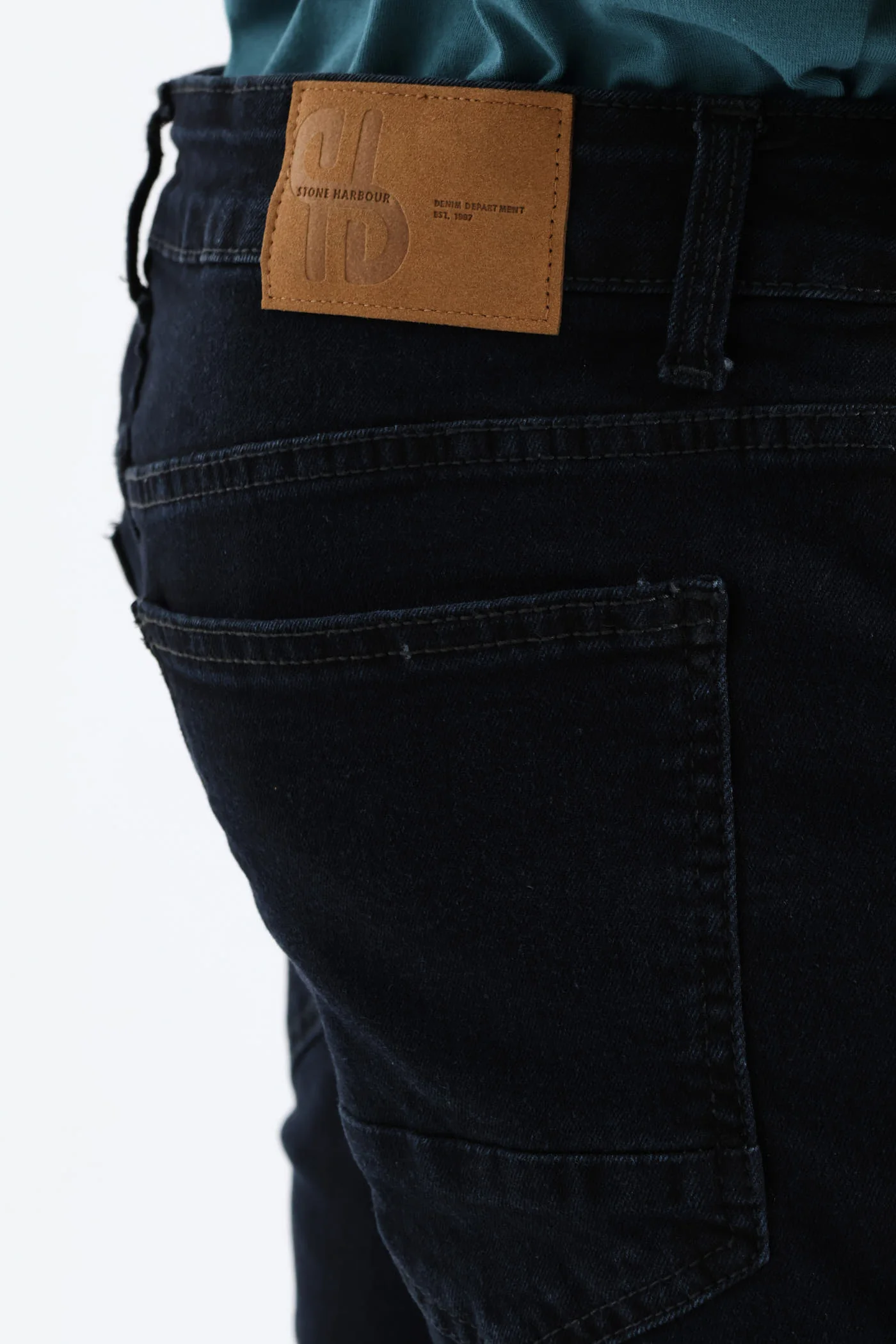 Straight Stretch Denim - Blue/Black - Image 4