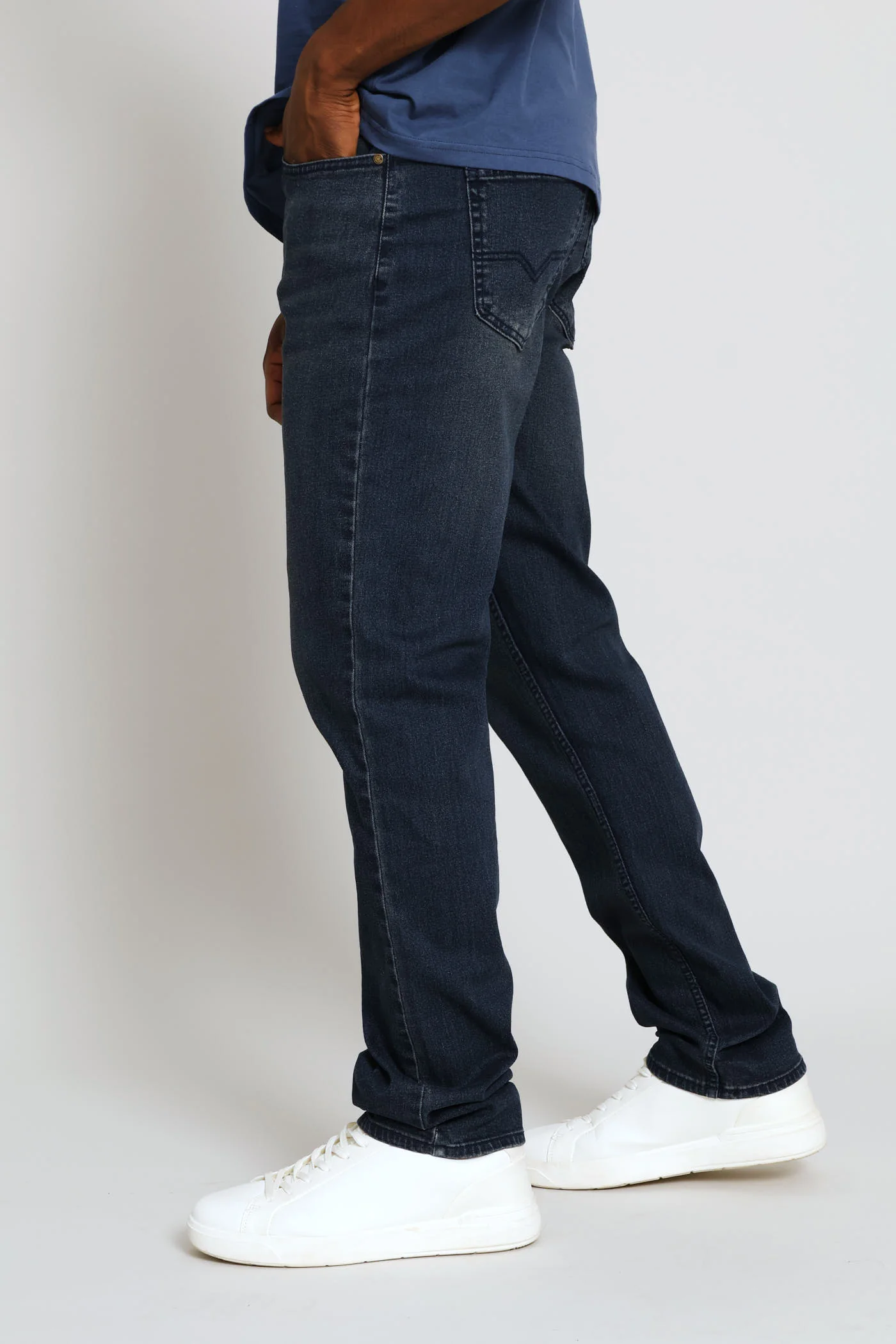 Straight Stretch Denim - Dark Wash - Image 2
