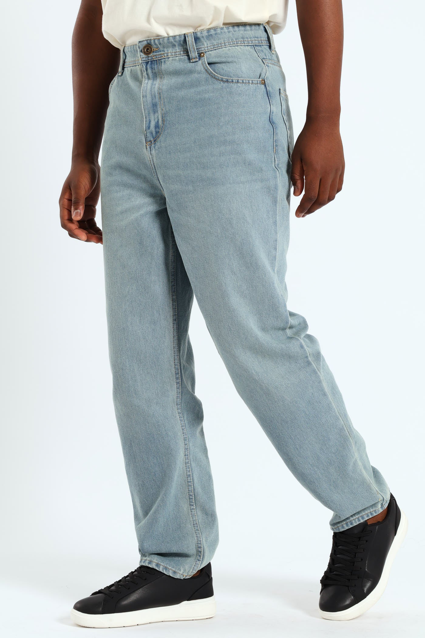 Straight Vintage Denim Jean - Light Wash - Image 2