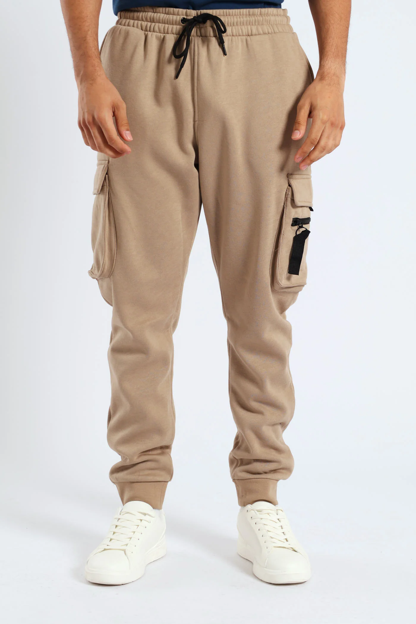 Strap Cargo Fleece Jooger - Stone - Image 3
