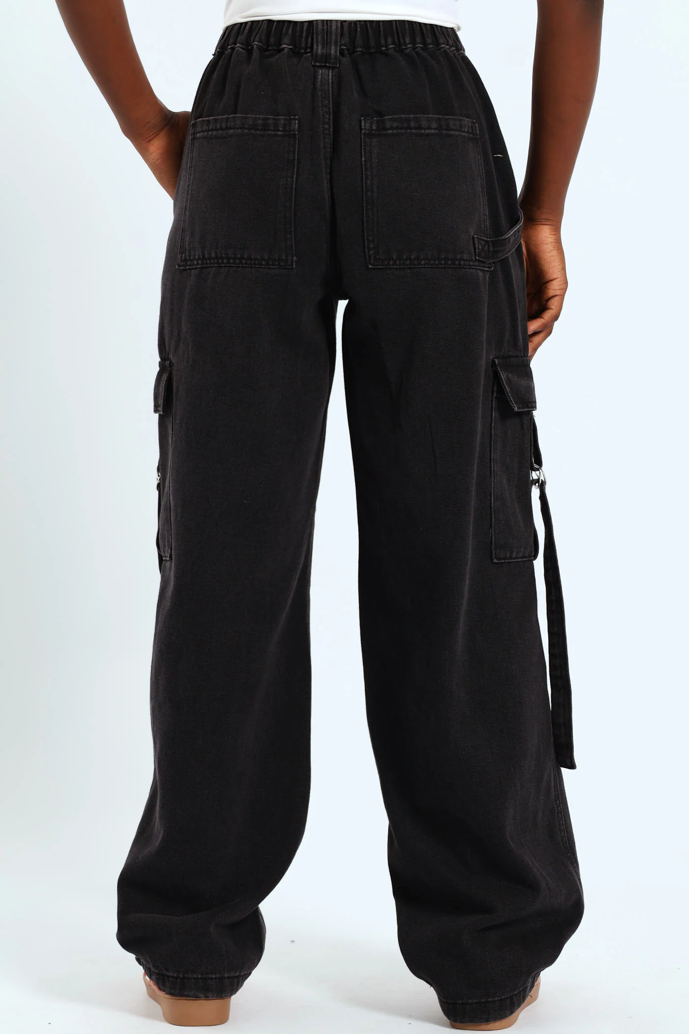 Strap Cargo Jean - Black Rinse Wash - Image 4