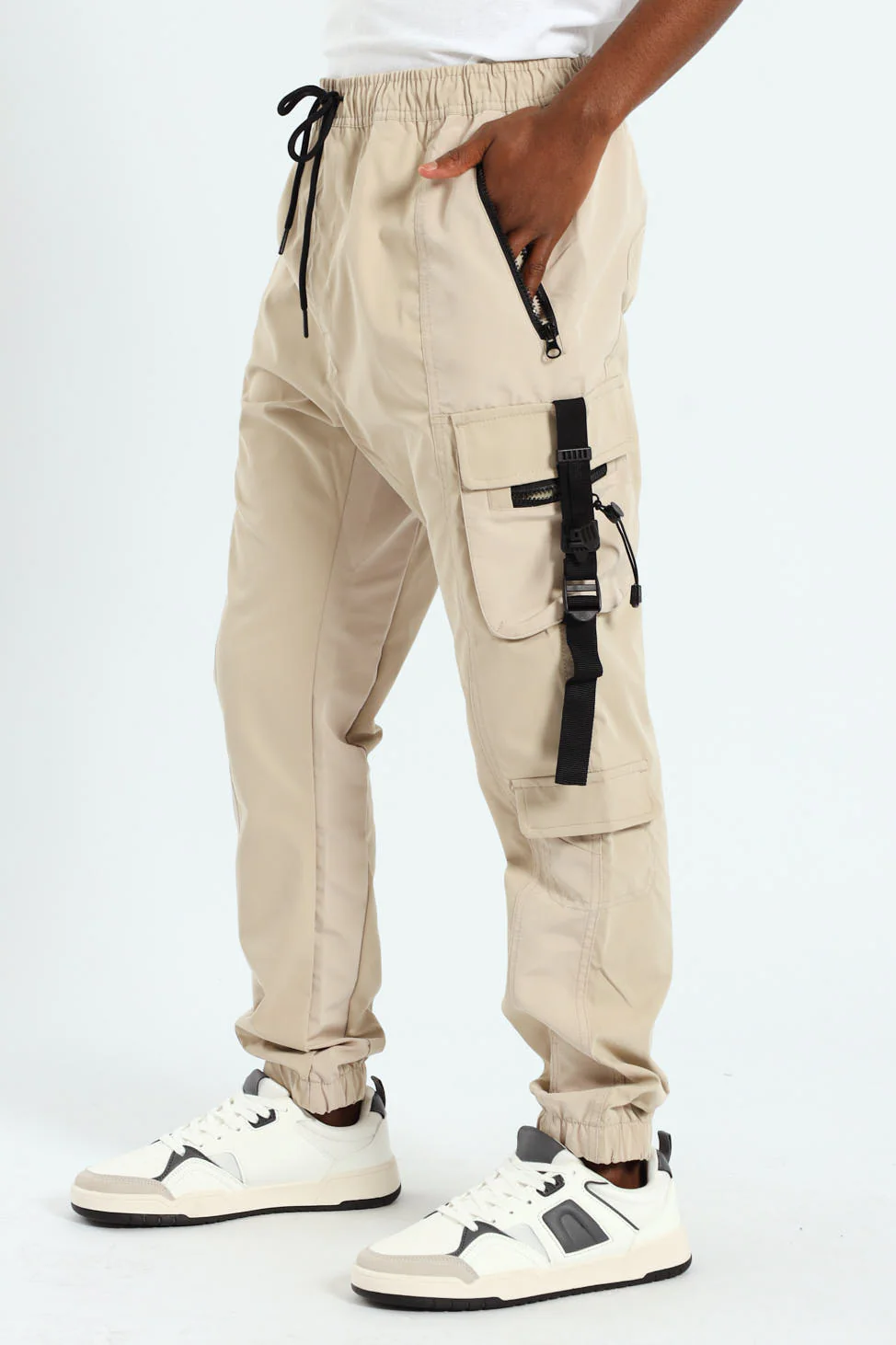 Strap Cargo Pants - Stone - Image 2