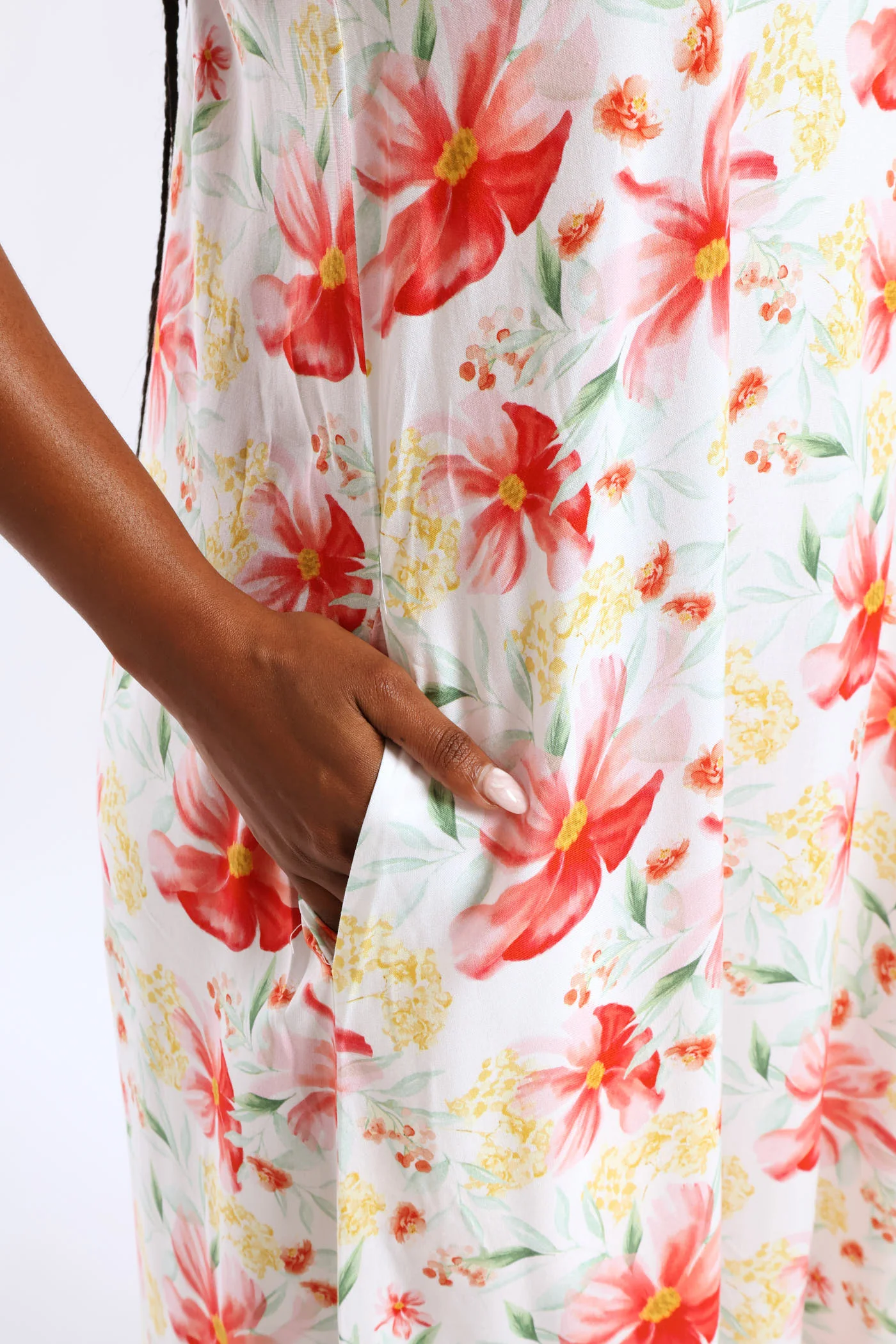 Strappy A-Line Slip Midi Dress - Multi - Image 2
