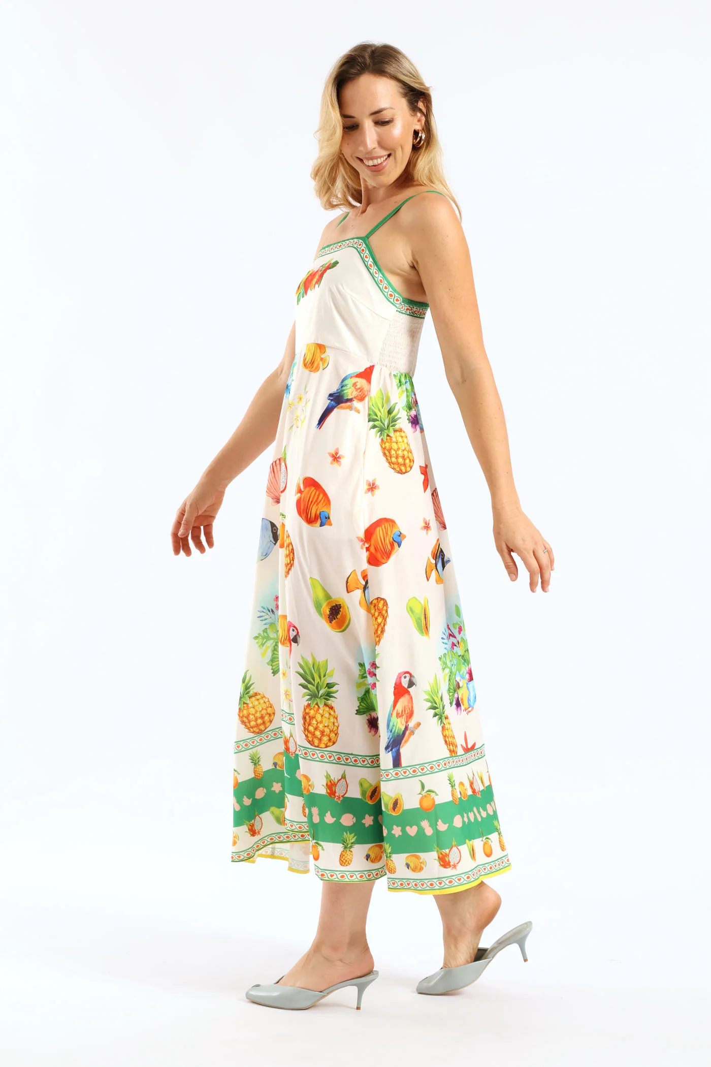 Strappy Boobtube A-Line Floral Maxi Dress - Multi - Image 3