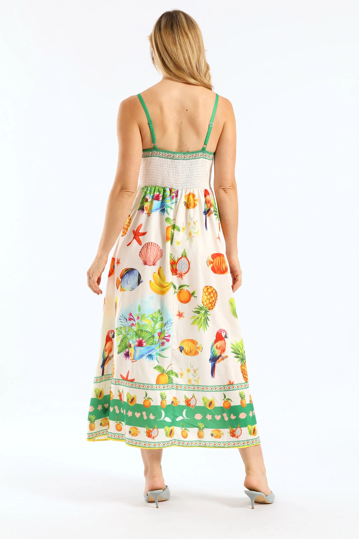 Strappy Boobtube A-Line Floral Maxi Dress - Multi - Image 4