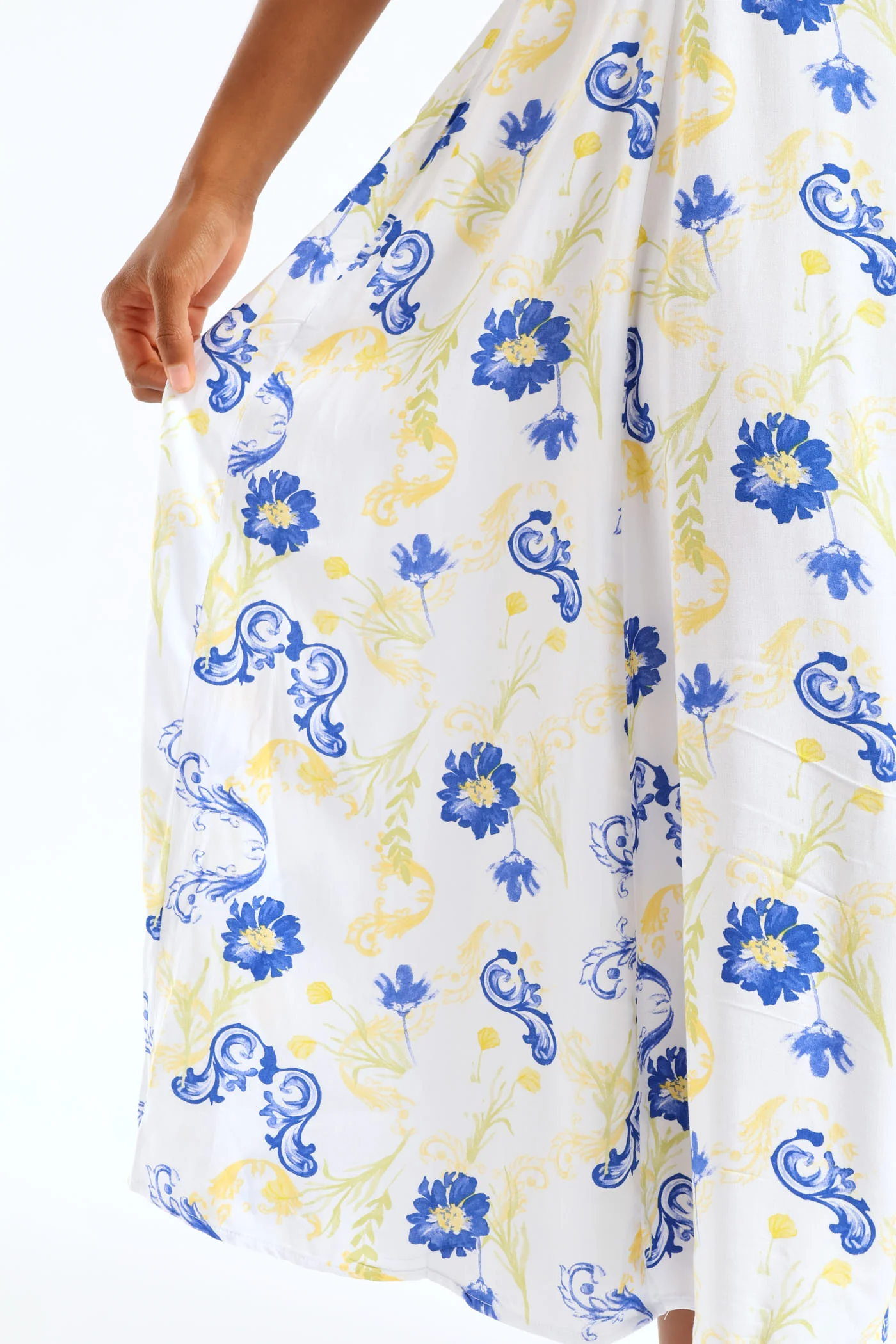 Strappy Fit & Flare Panelled Slip Midi Dress - Multi - Image 2