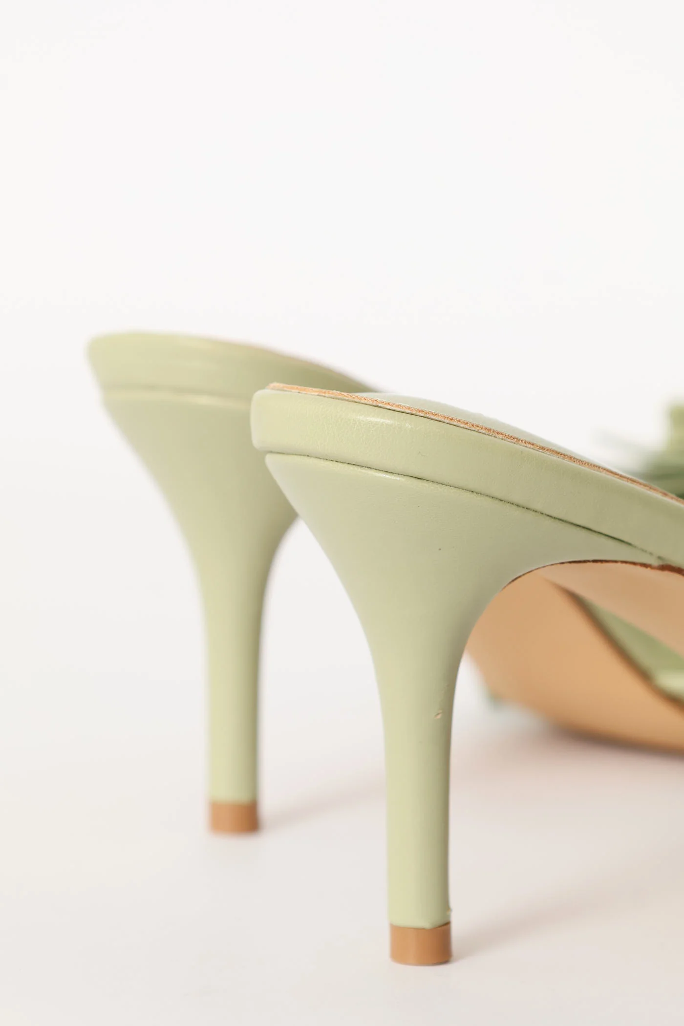 Strappy Flower Mule Heel - Matcha - Image 6