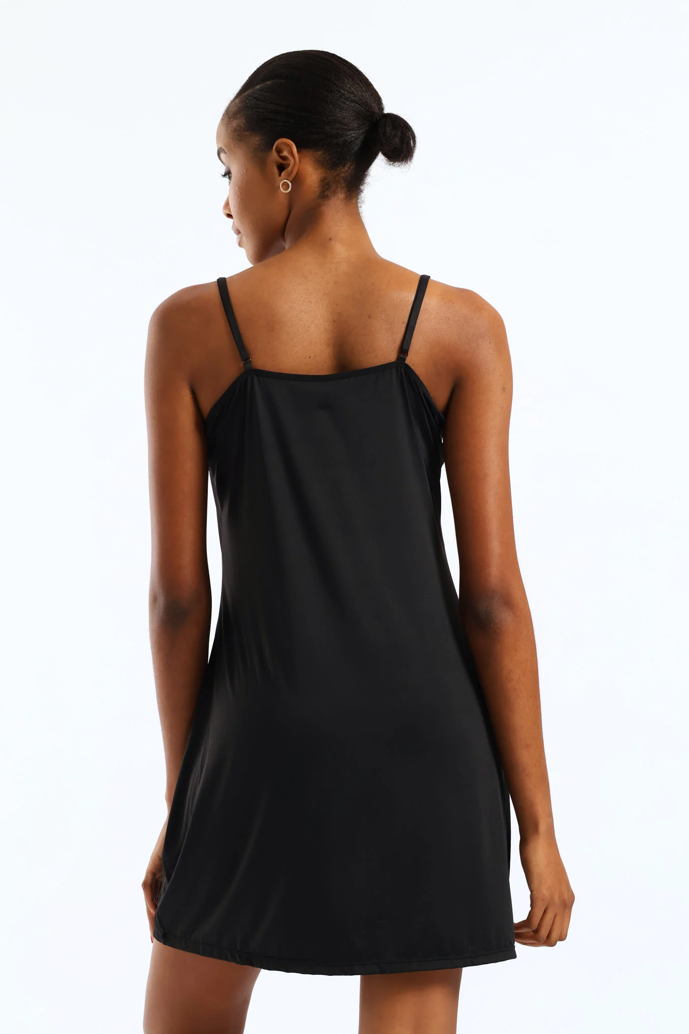 Strappy Slip Dress - Black - Image 5