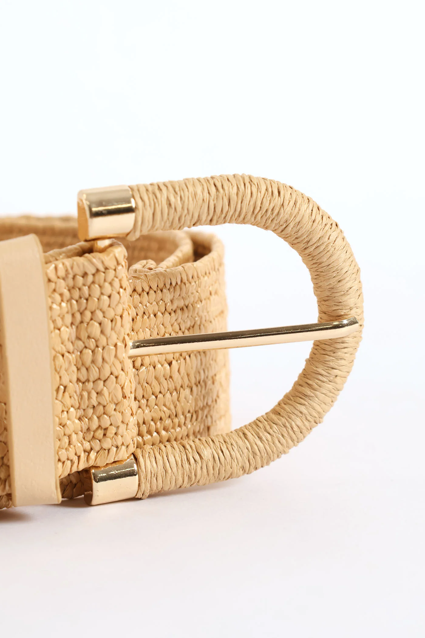 Straw Fashion Belt - Beige - Image 3