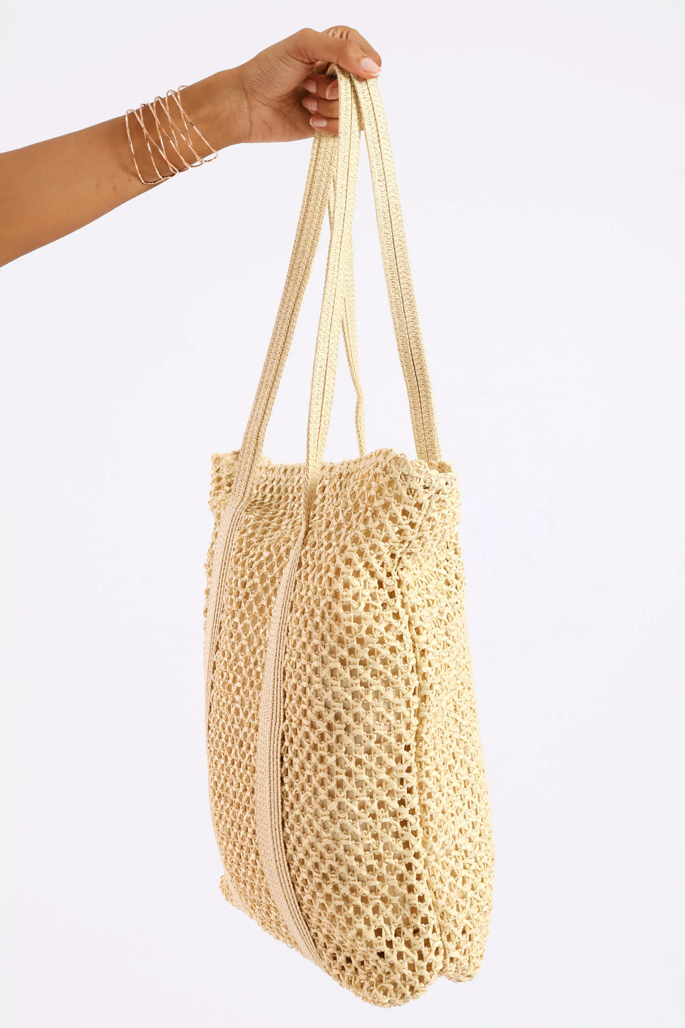 Straw Shopper - Beige - Image 3