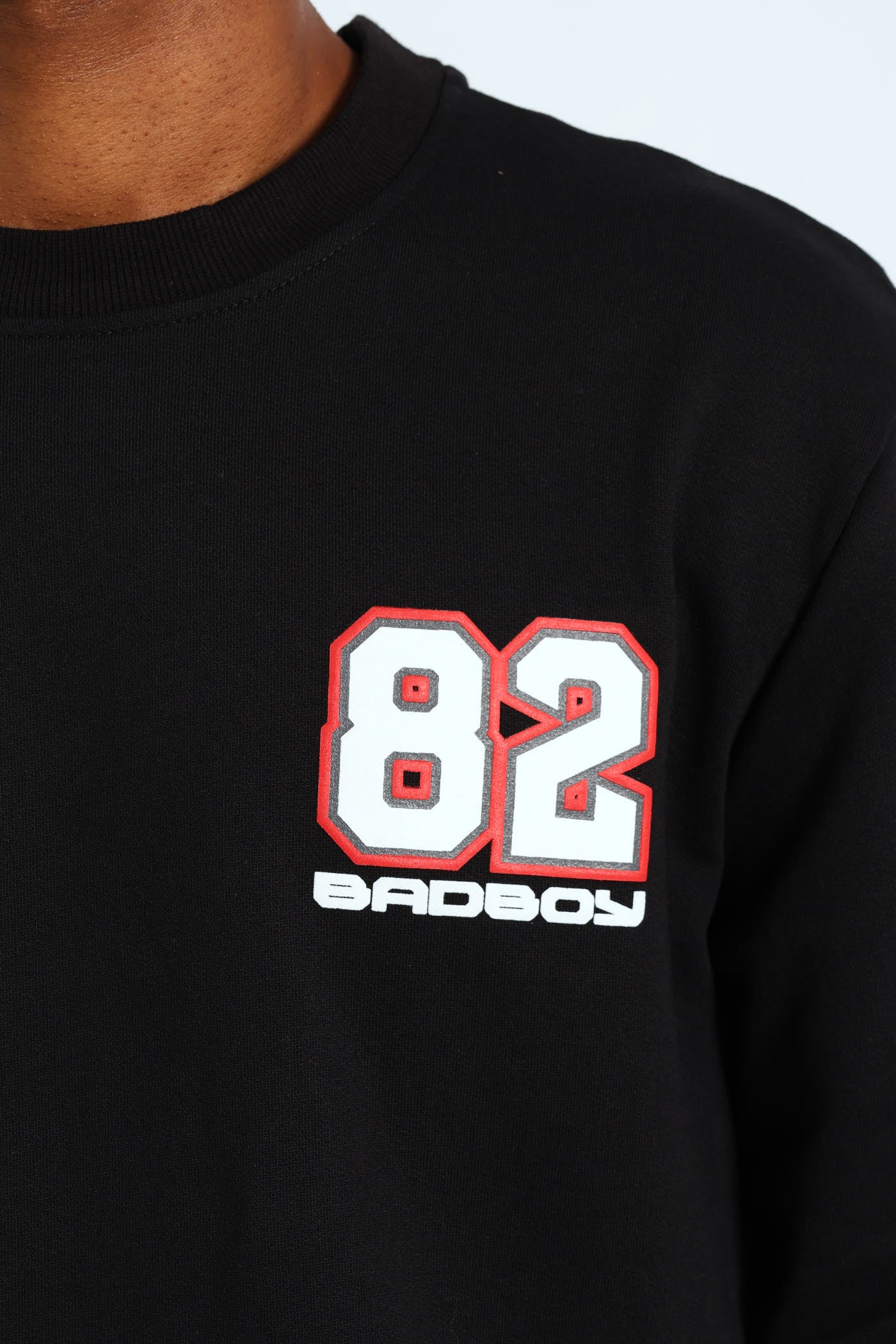 Street Rebel Crew Sweat Top - Black - Image 4