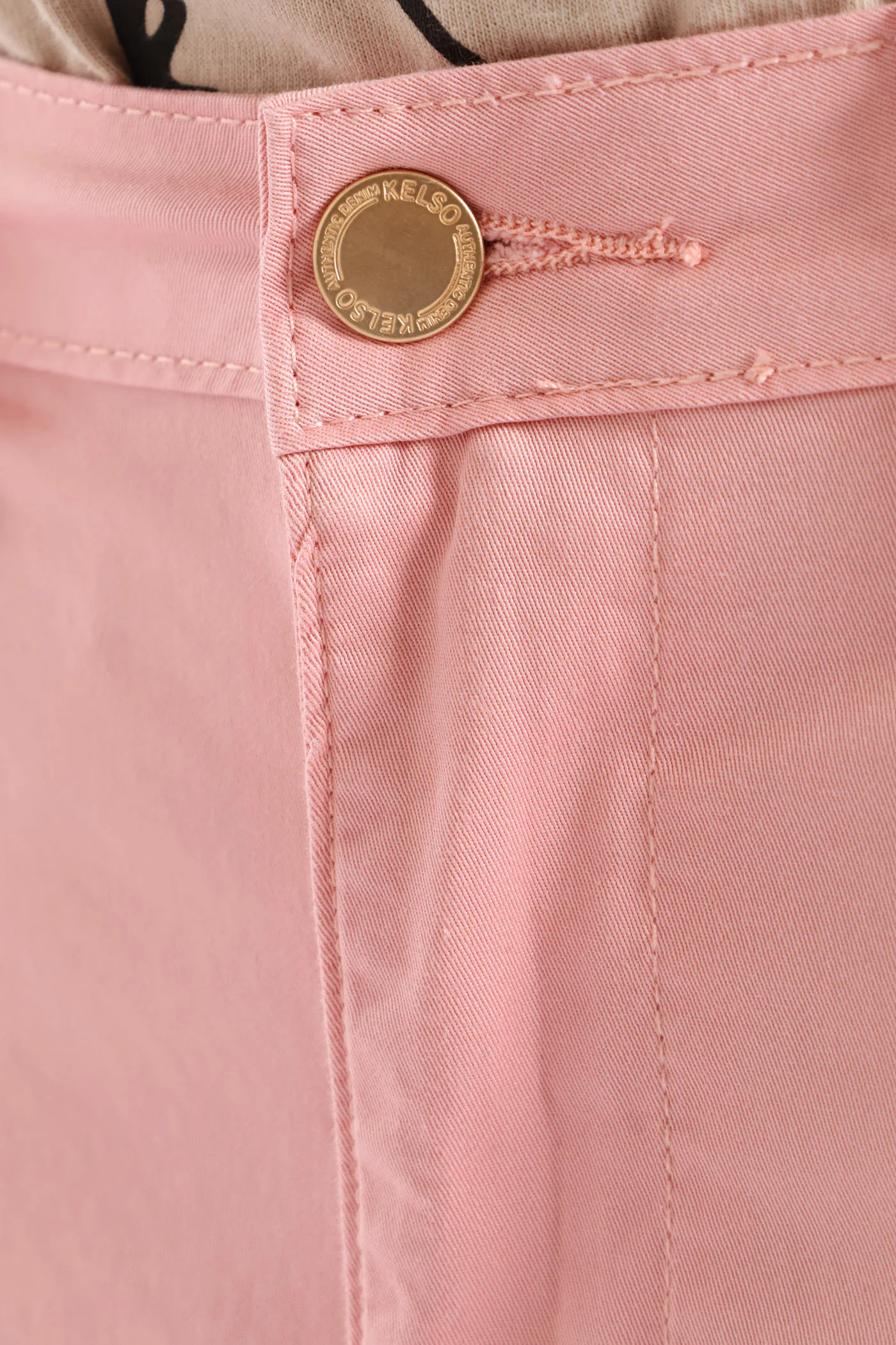 Stretch Sateen Mid Thigh Chino Short - Pink - Image 4