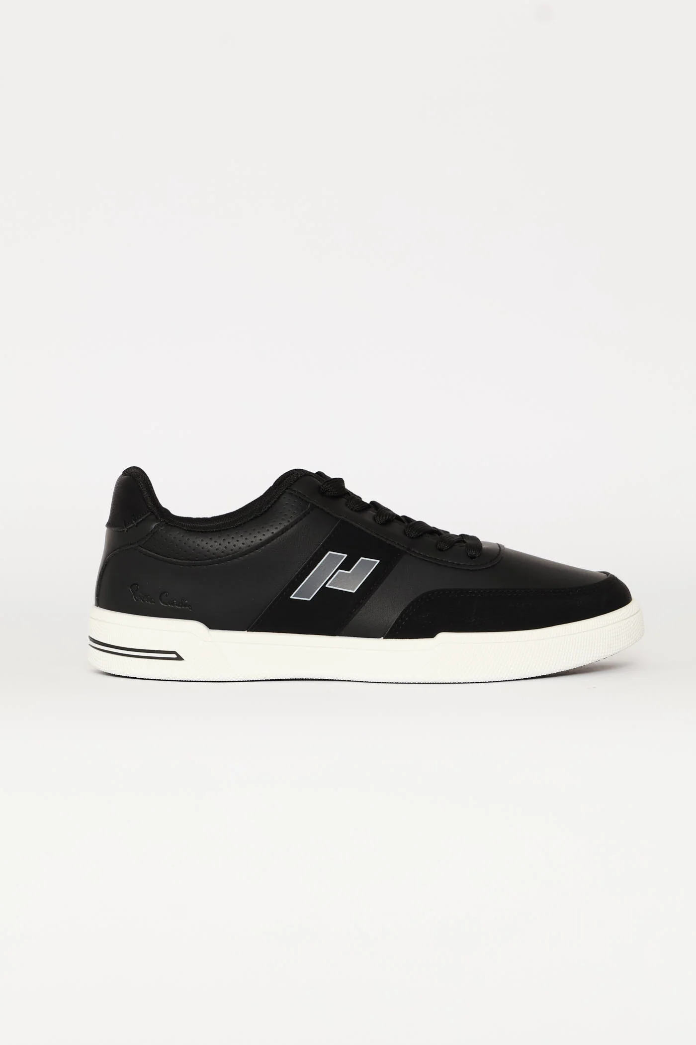 Stripe Detail Court Sneaker - Black - Image 3