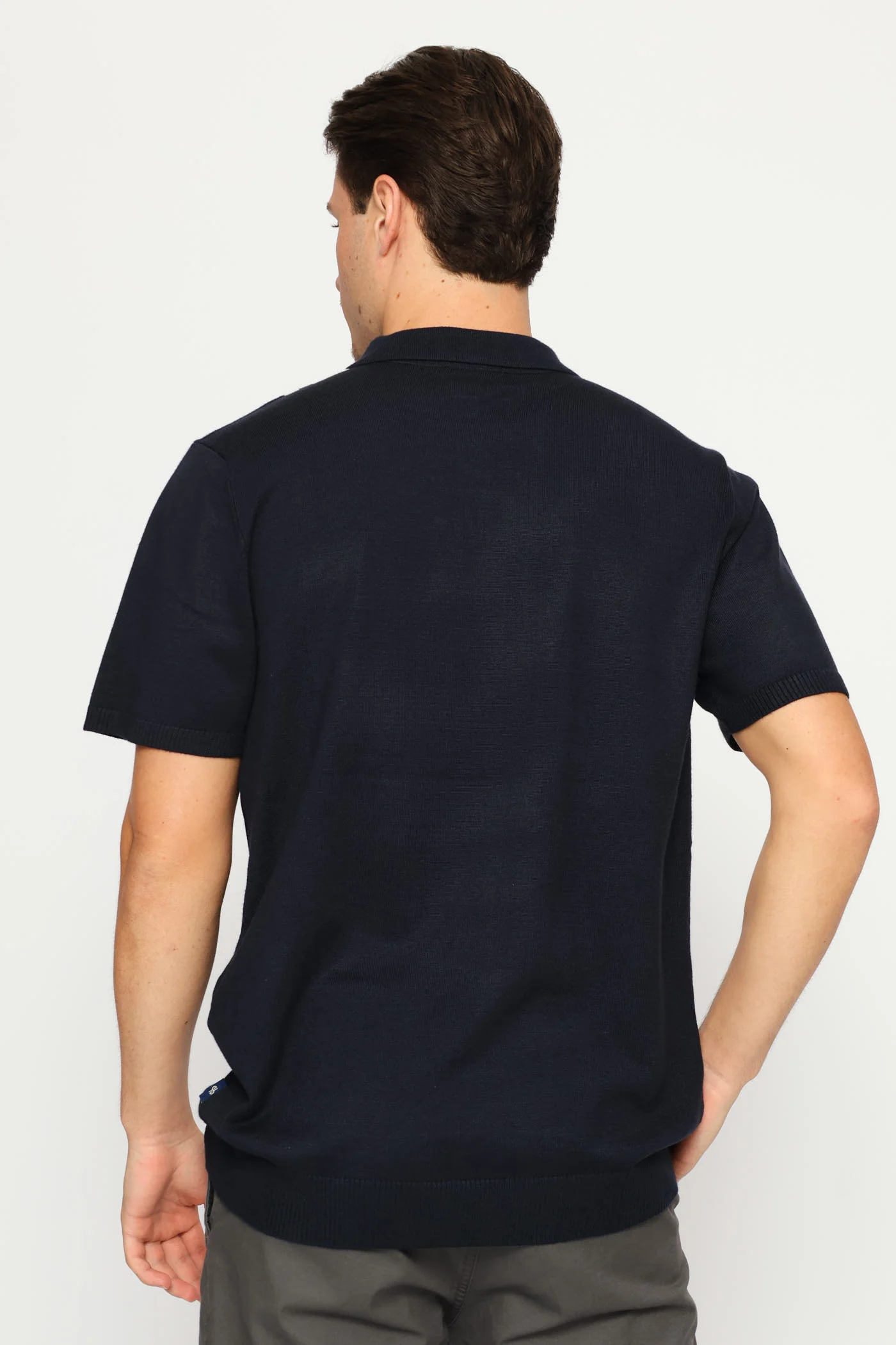 Stripe Fine Gauge Golfer - Navy/White - Image 5