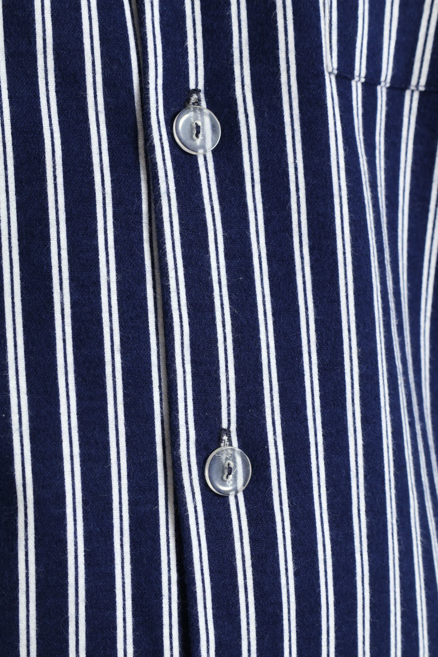 Stripe Flannel Pjs - Navy/White - Image 5