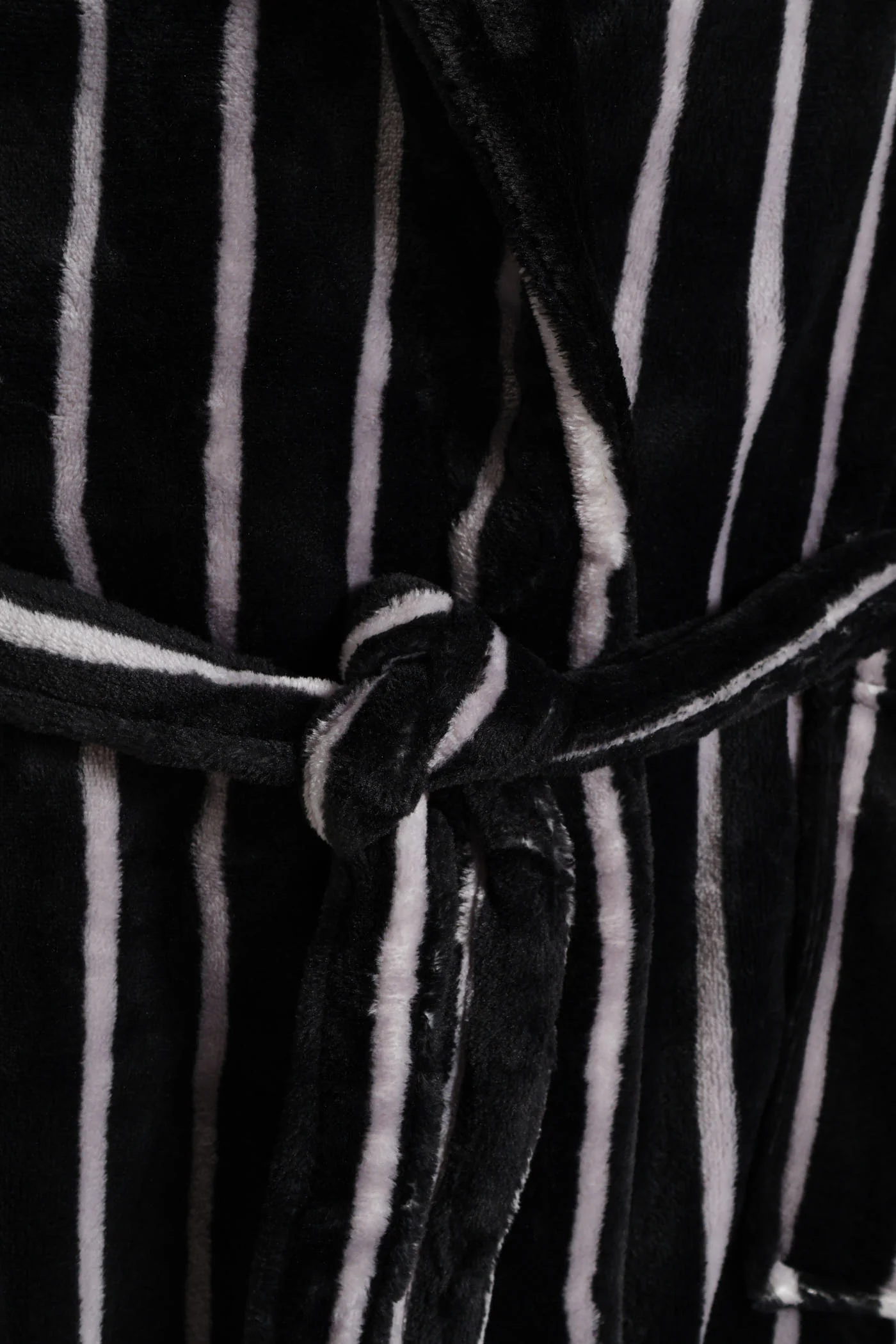 Stripe Hooded Gown - Grey - Image 5