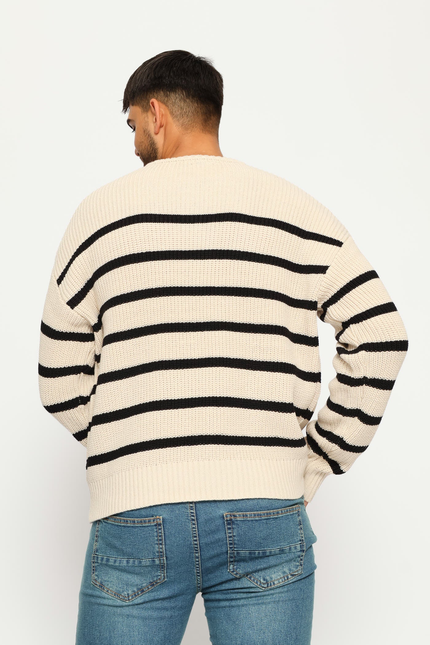 Stripe Knitwear - Stone - Image 4