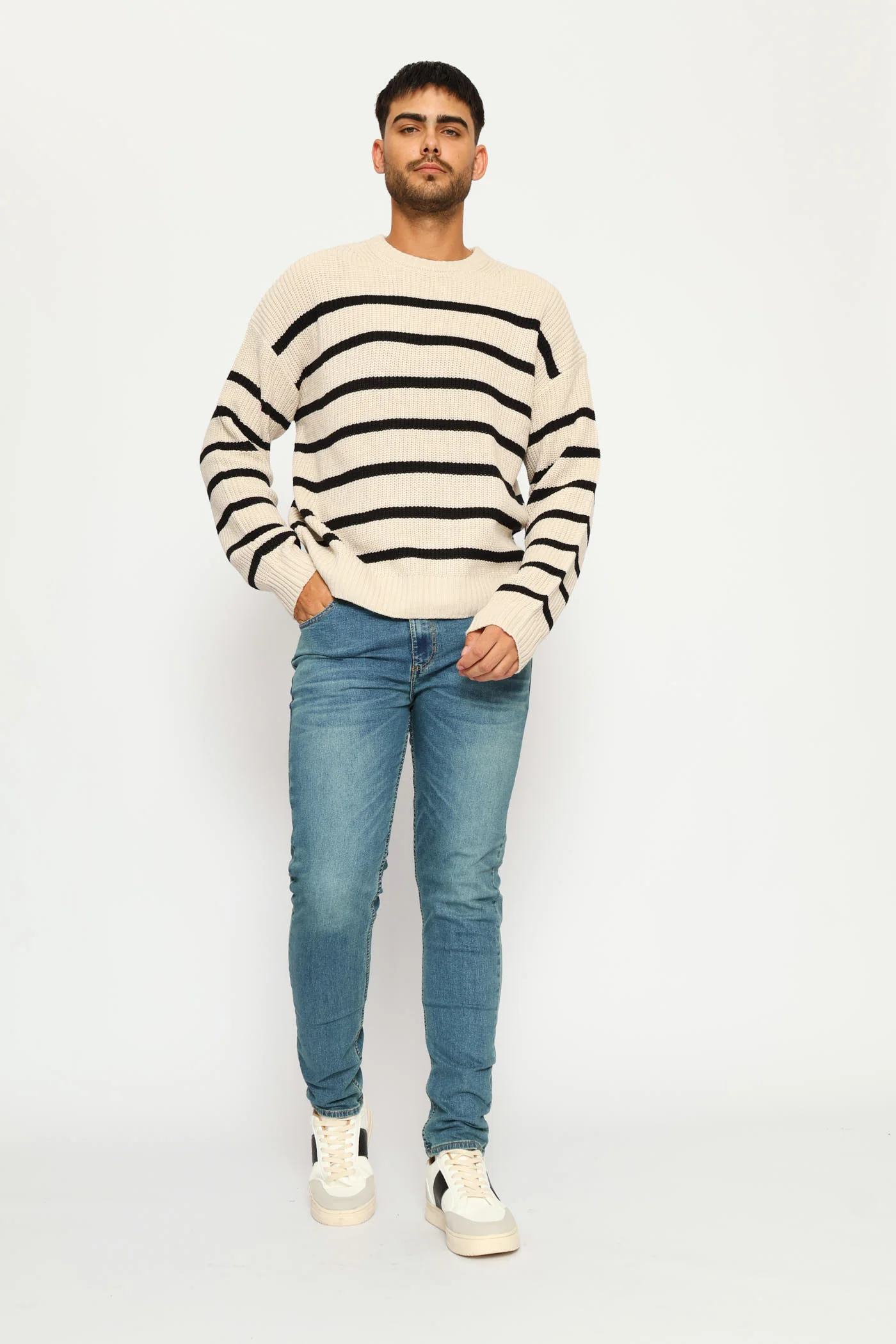 Stripe Knitwear - Stone - Image 5