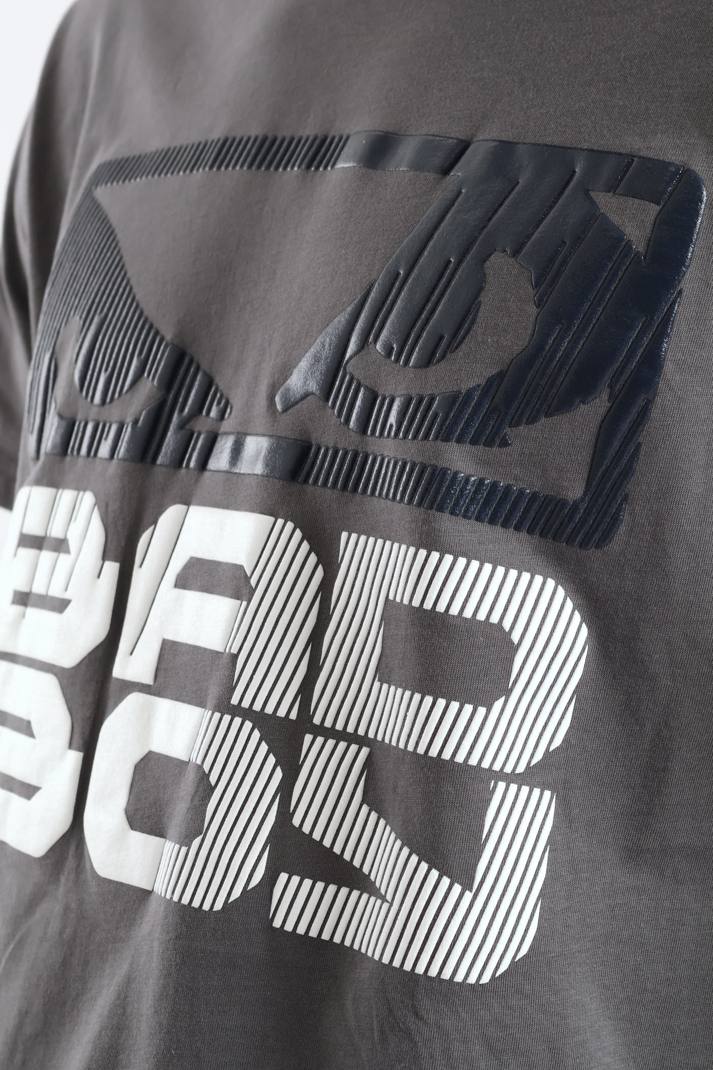Stripe Logo Tee - Charcoal - Image 2