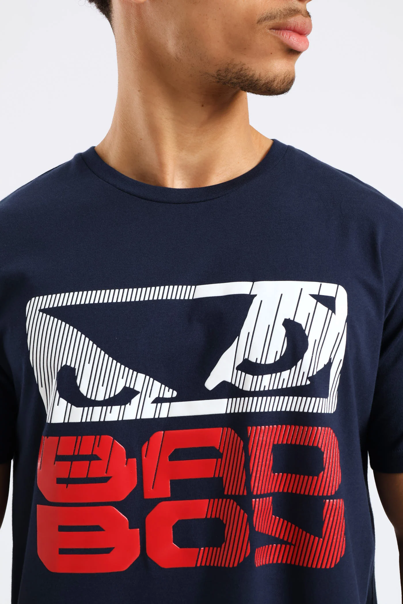Stripe Logo Tee - Navy - Image 2